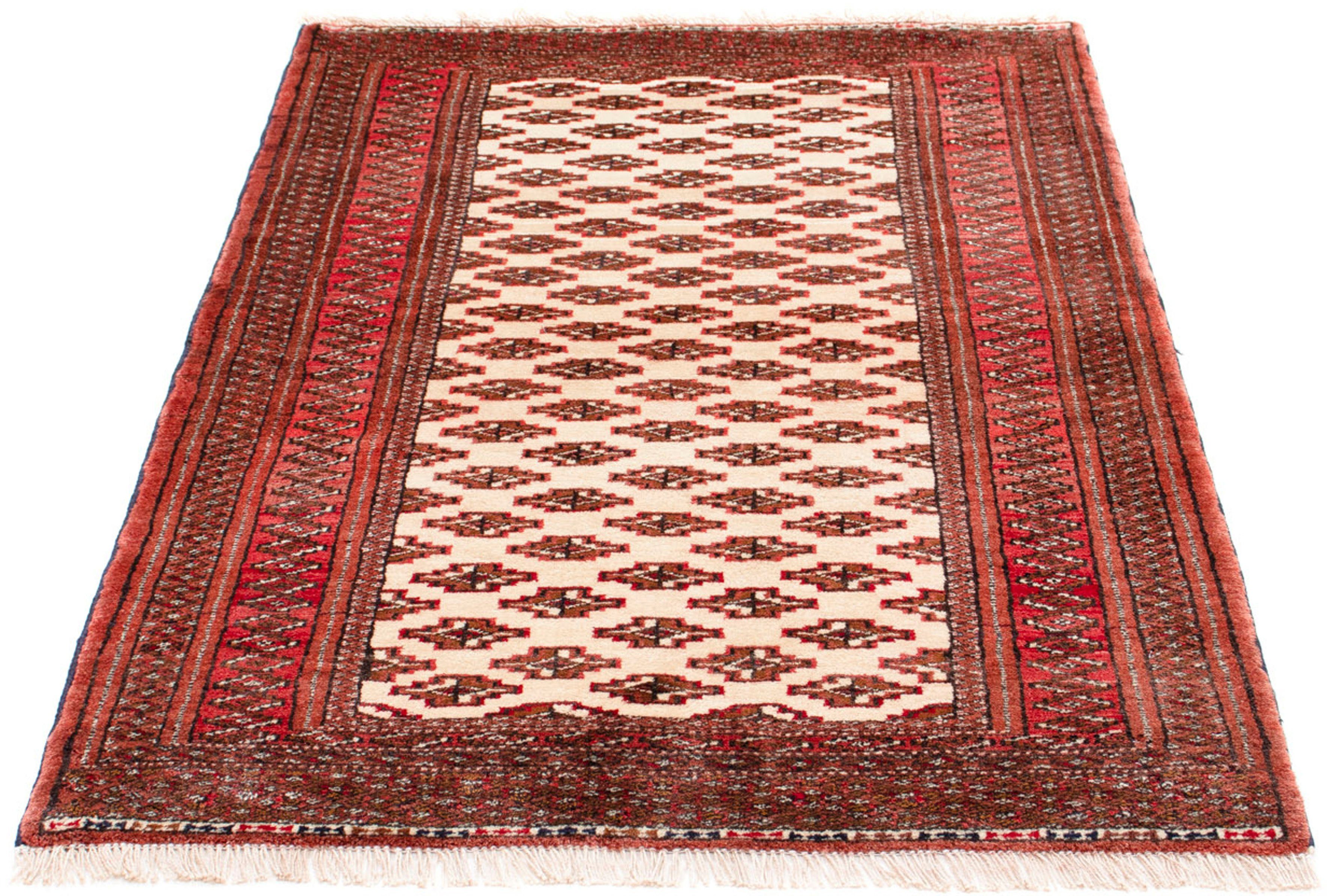 Orientteppich Belutsch - 135 x 90 cm - beige, morgenland, rechteckig, Höhe: 8 mm, Wohnzimmer, Handgeknüpft, Einzelstück mit Zertifikat