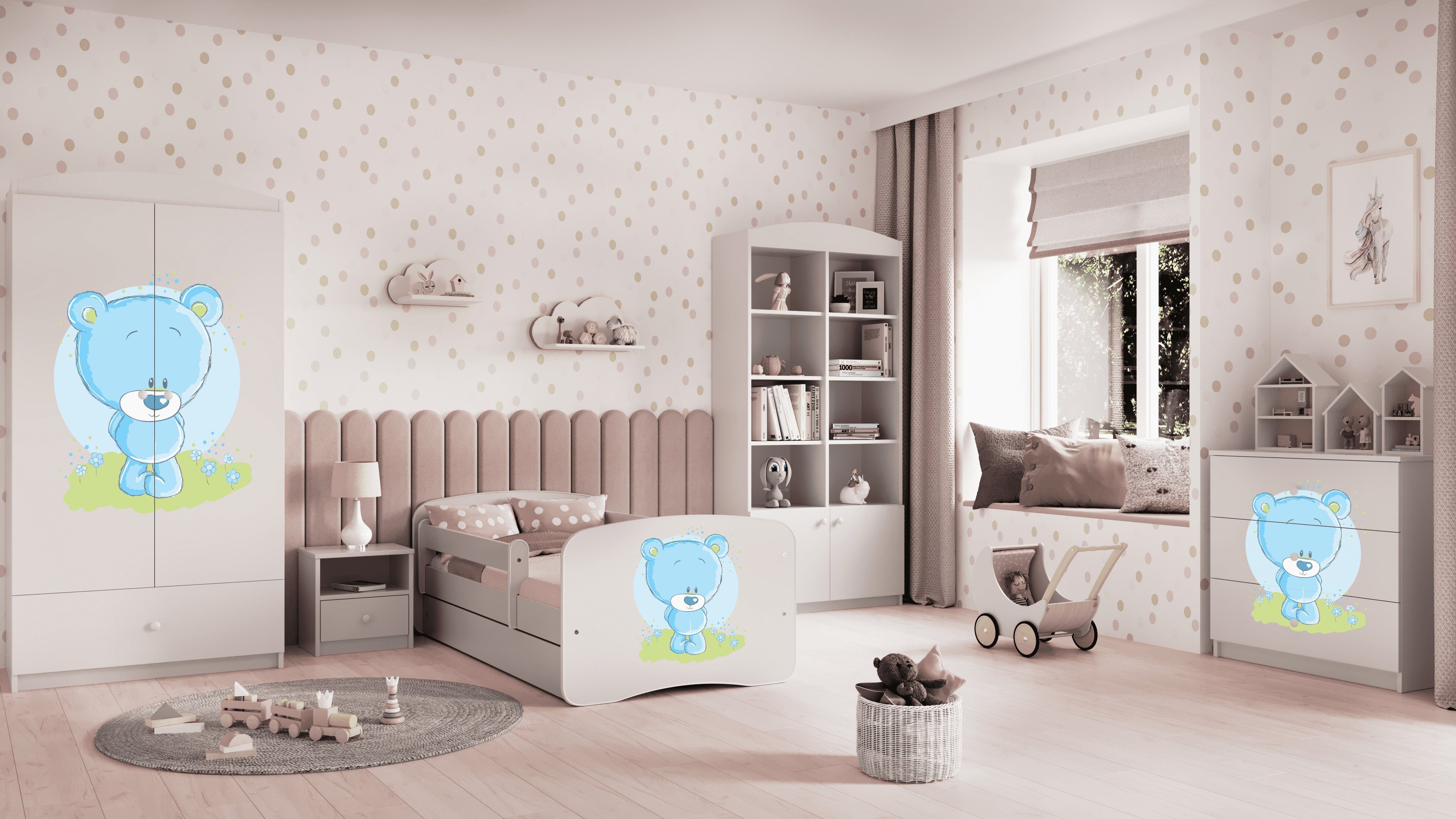 Bjird Kinderkleiderschrank Kleiderschrank Babydreams (4 Einlegeböden günstig online kaufen