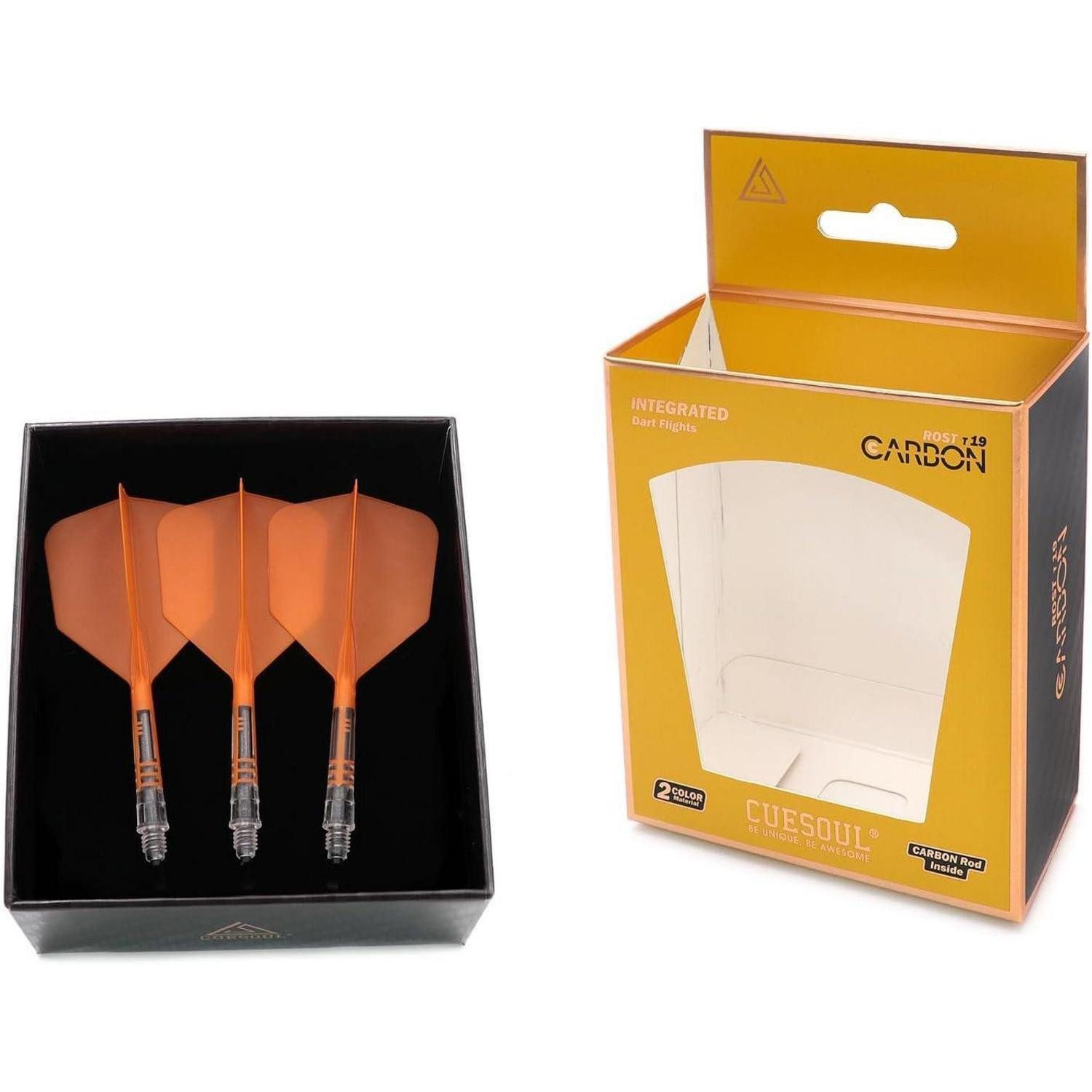 LuxusKollektion Pfeilschaft Dartschaft Flight Carbon orangefarbener Flug schwarzer Schaft Größe 3