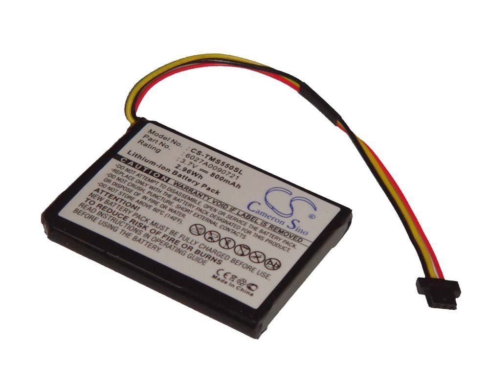 vhbw Ersatz für TomTom 6027A0090721 für Akku Li-Ion 800 mAh (3,7 V)