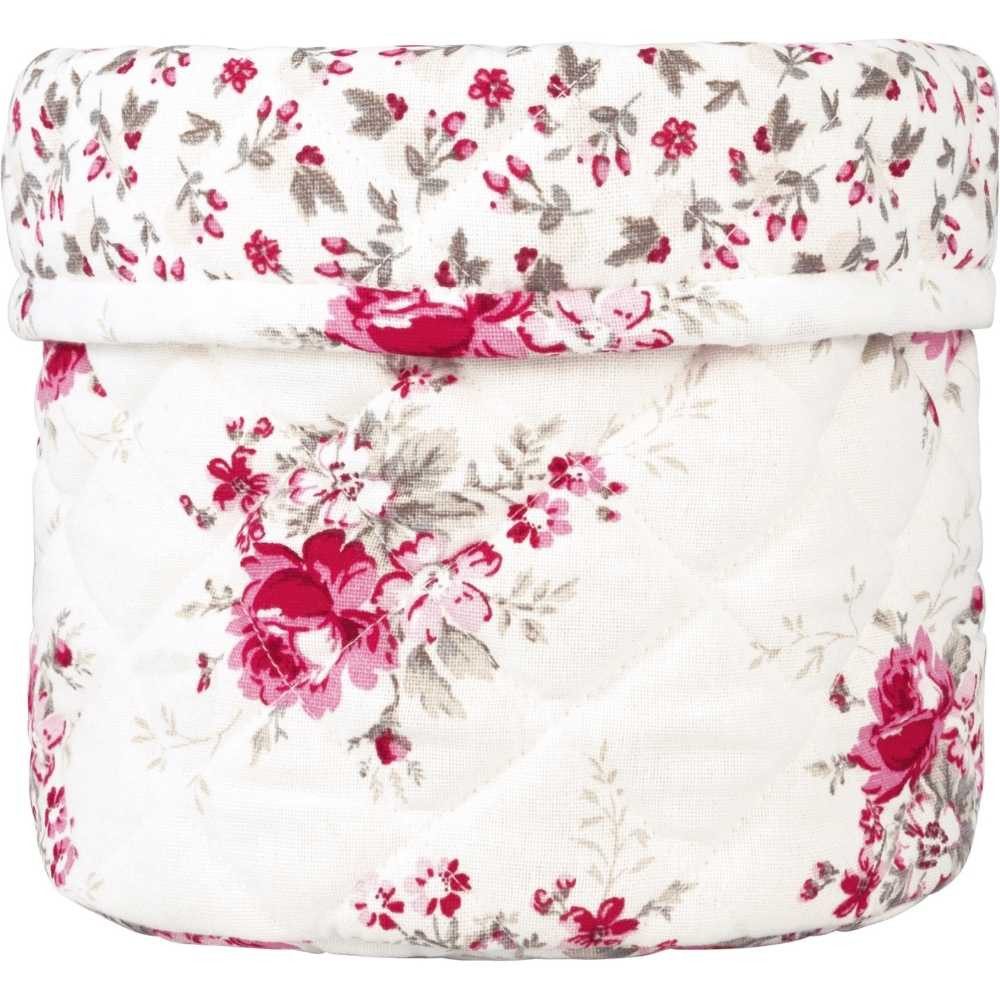 Greengate Brotkorb Greengate Brotkorb MARIE Weiß mit Roten Blumen