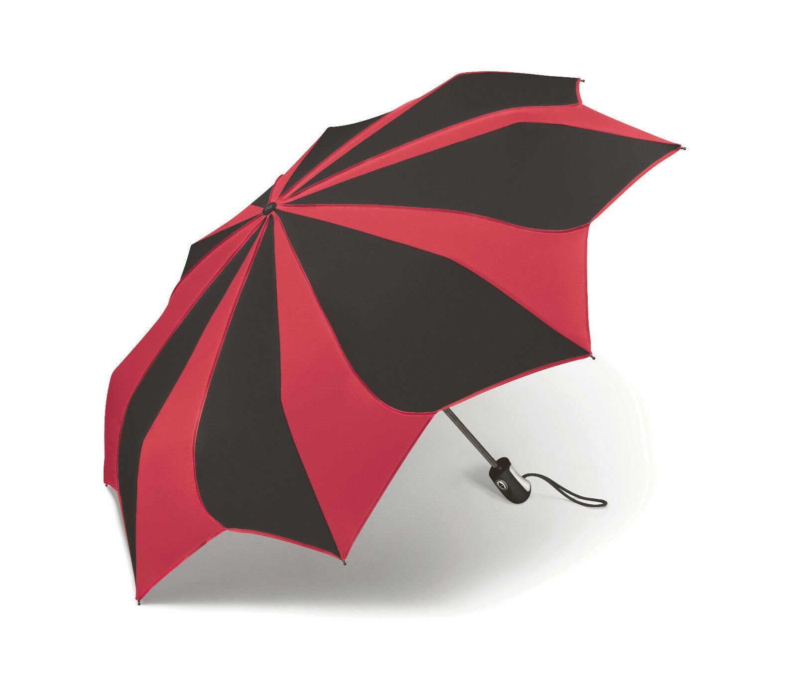 Pierre Cardin Taschenregenschirm Regenschirm mit Auf-Zu Automatik, schwarz rot, Sunflower