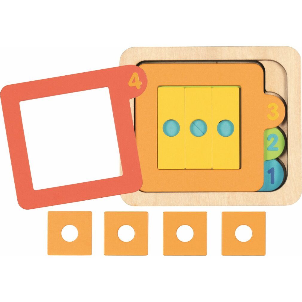 goki Puzzle Multilayer-Puzzle Formen und Zählen, Puzzleteile