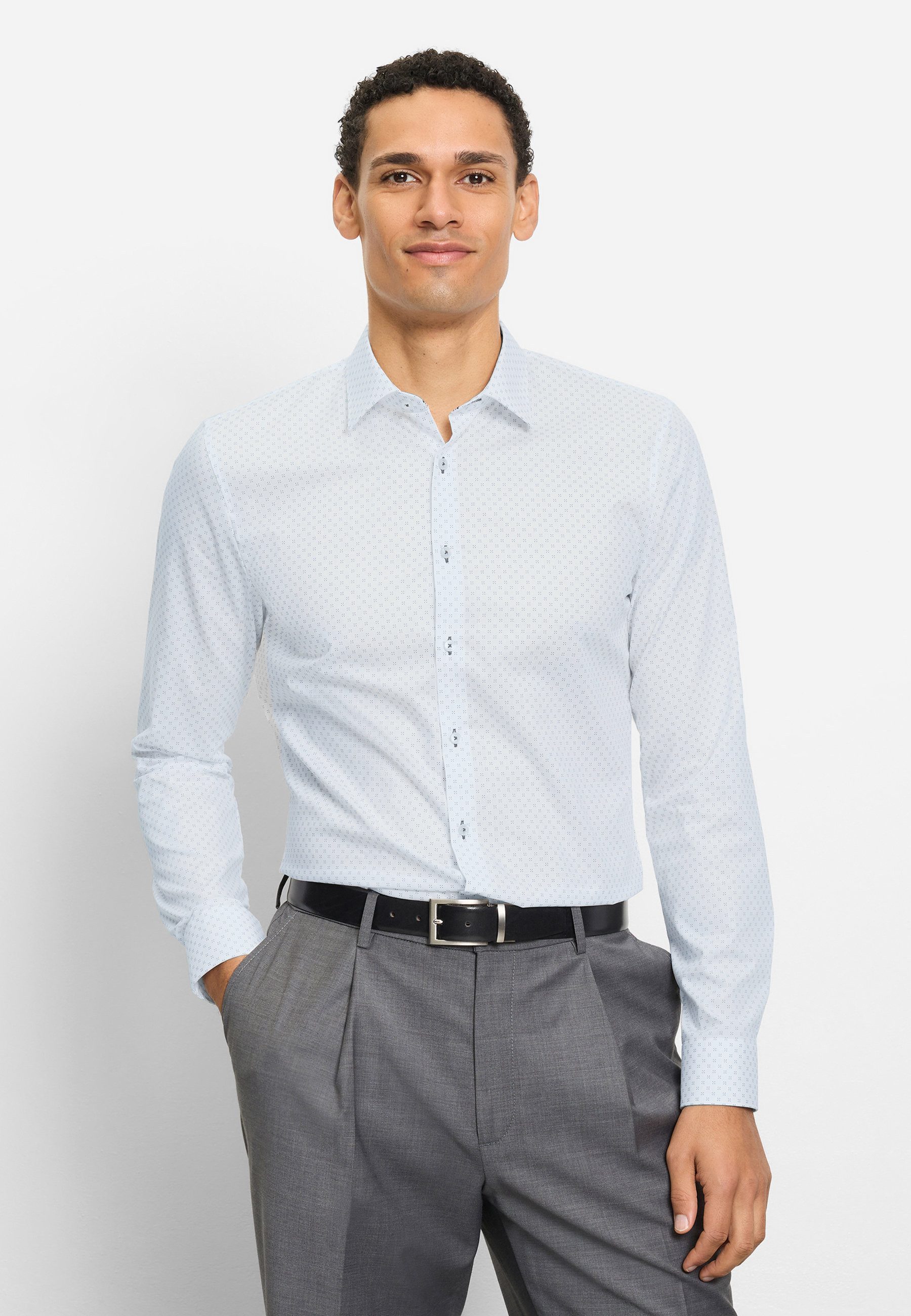 Businesshemd OLYMP No. Six, super slim, Kent mit extra langem Arm