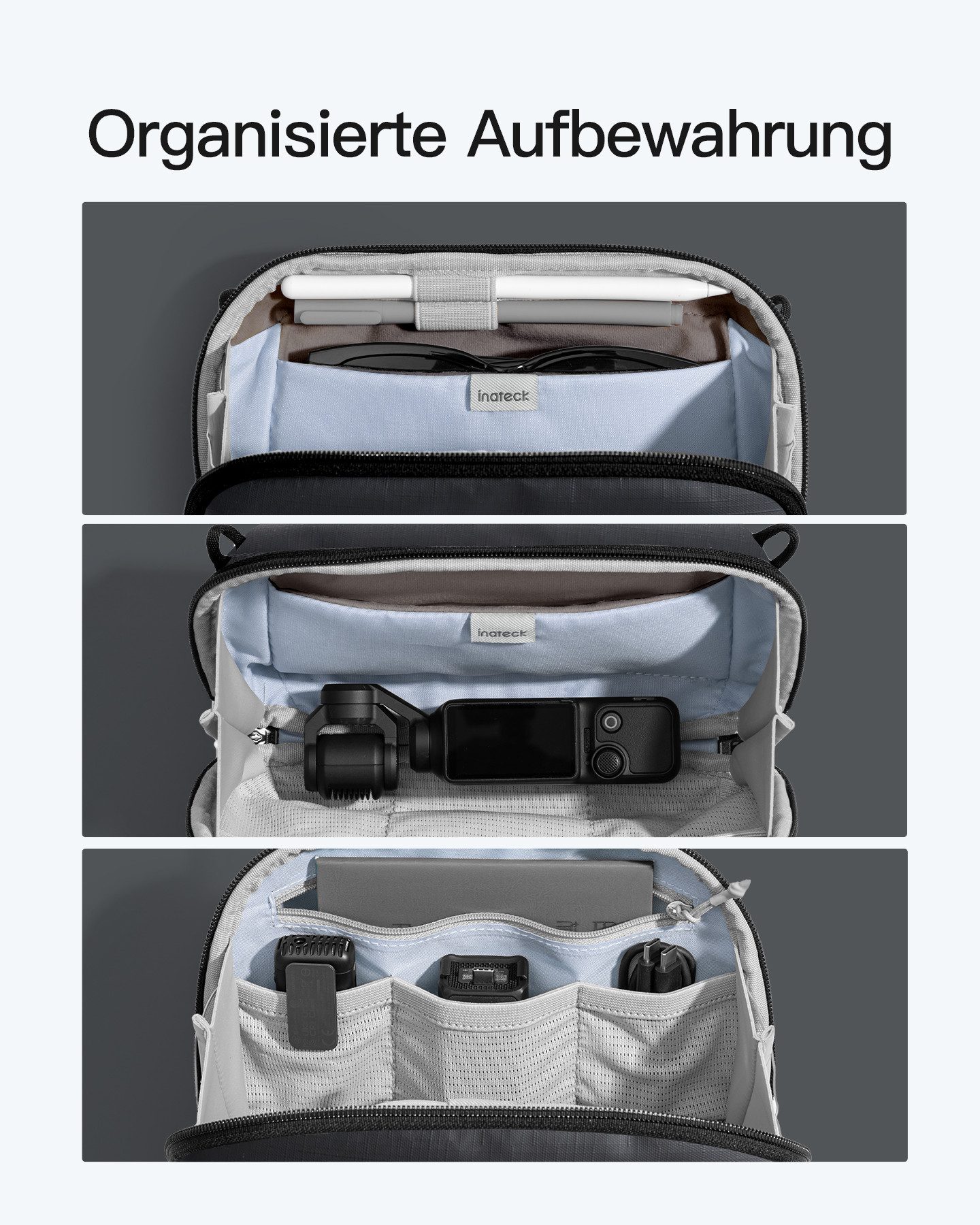 Inateck Taschenorganizer kabeltasche organizer Tech Pouch