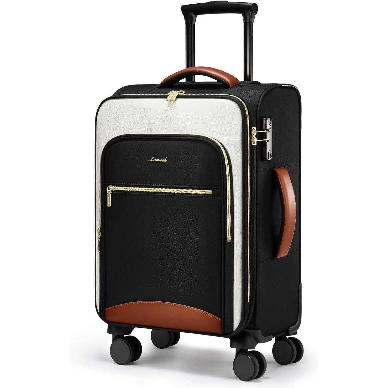 LuxusKollektion Handgepäck-Trolley Handgepäck Koffer Trolleys 55X40X20 4 Rollen Stoff Carry On Luggage
