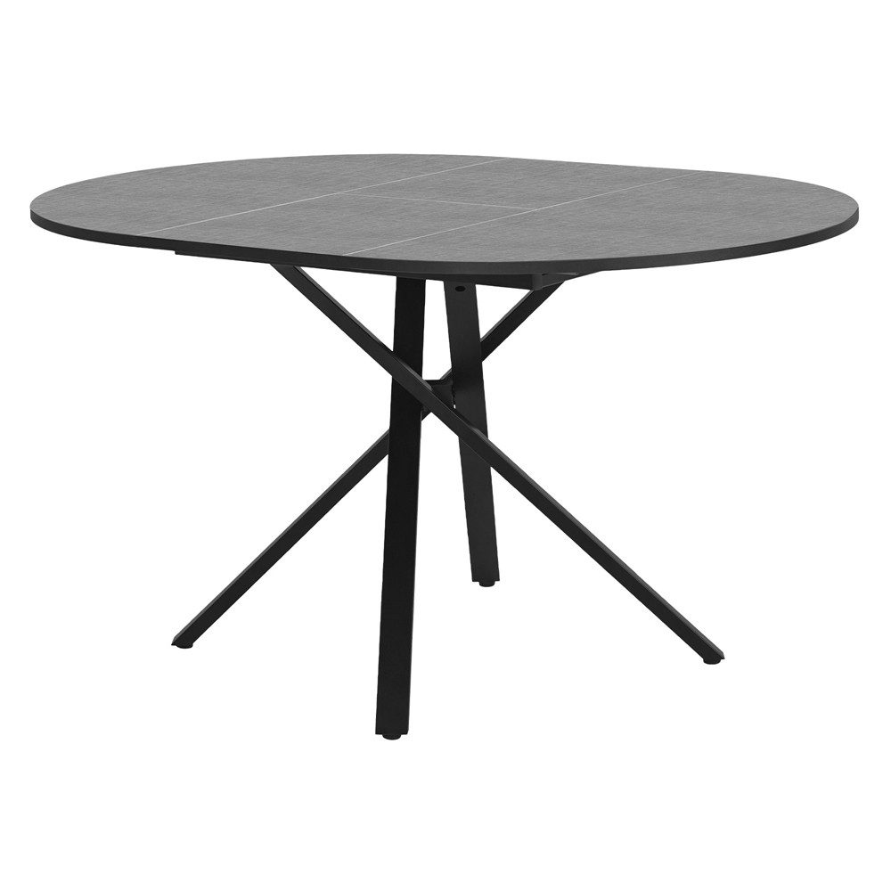 ML-DESIGN Esstisch Ausziehbar Esszimmertisch für 4-6 Personen Küchentisch Wohnzimmertisch, Moderner Rund Tisch 100-140cm mit X-Stahlgestell für Küche & Esszimmer