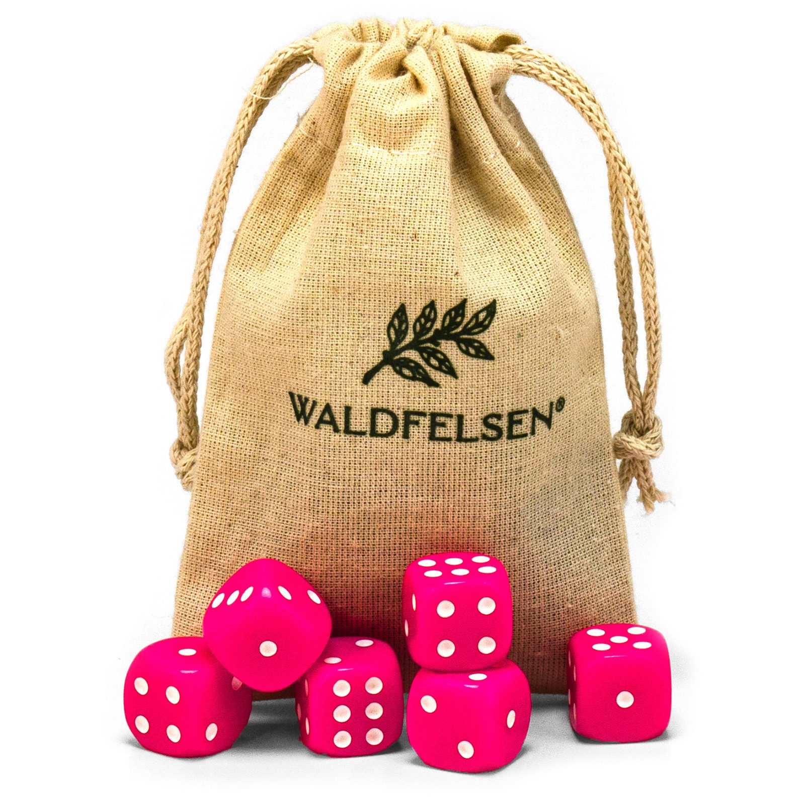 Waldfelsen Spiel – 2-50 Stk Standard Spielwürfel 16 mm Acrylwürfel Würfel bunt, Spielmaterial, Verschiedene Farben