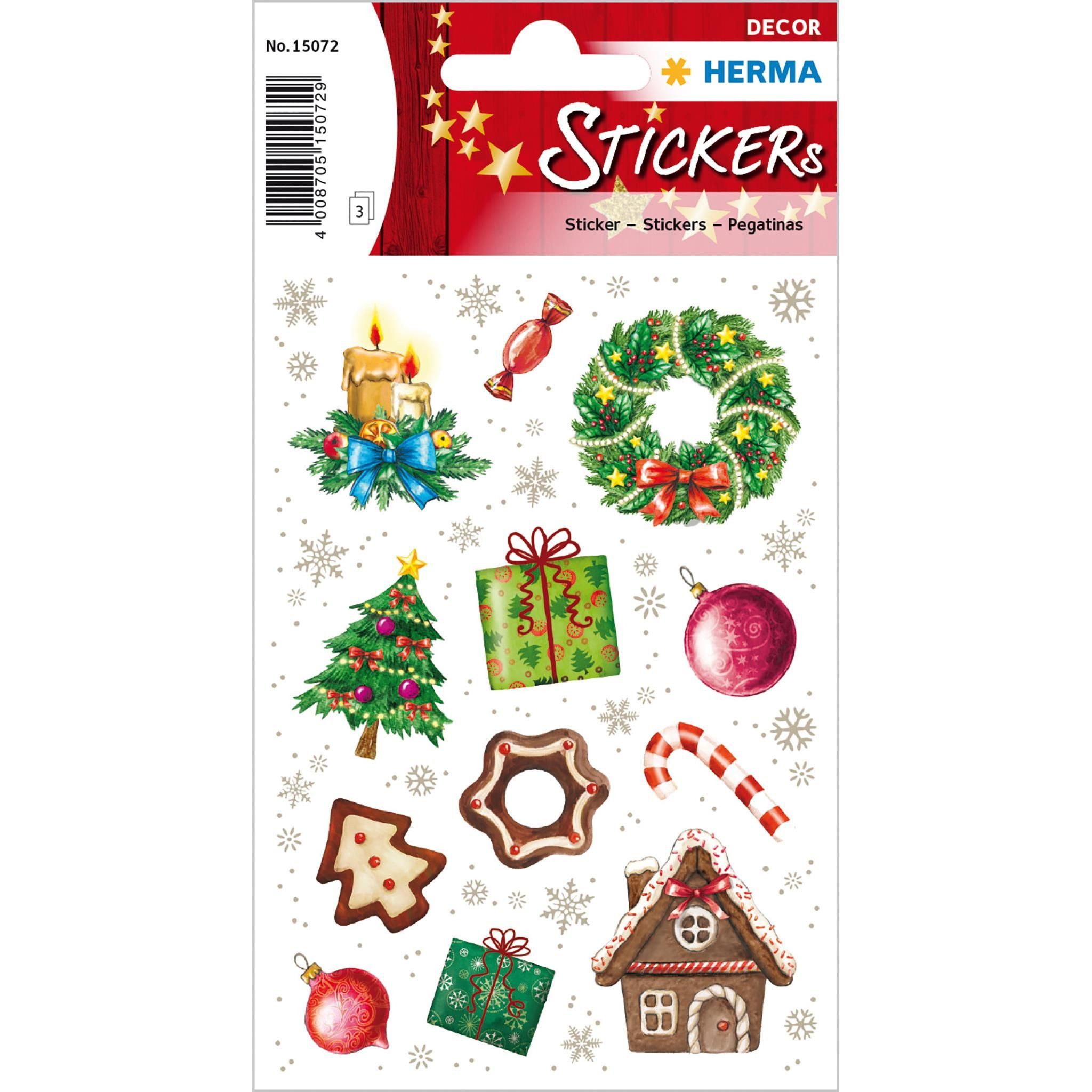HERMA Sticker Herma Sticker DECOR Weihnachten Weihnachtszeit 3 Bl