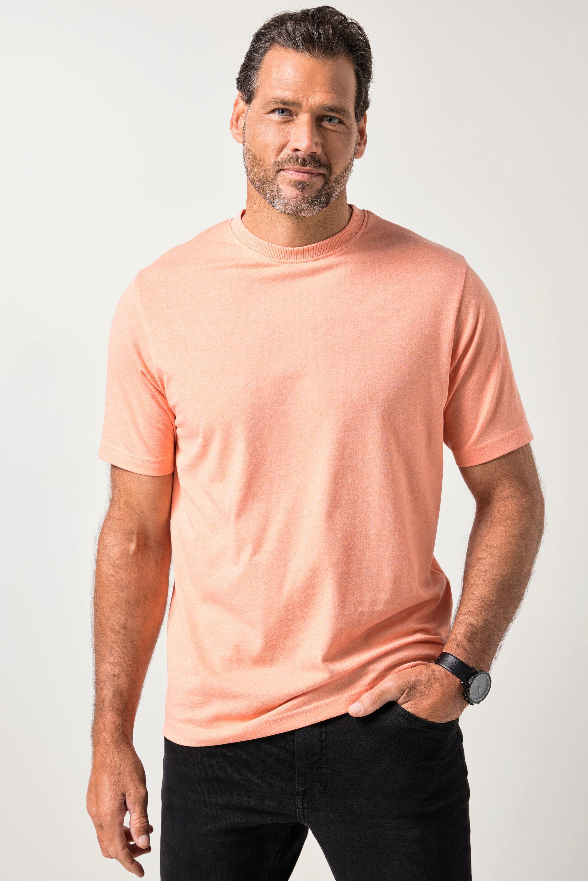 T-Shirt T-Shirt Halbarm Melange-Jersey