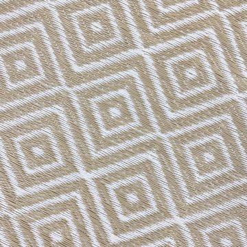 Outdoorteppich Kunststoff Outdoor-Teppich mit Rautenmuster in beige, Teppich-Traum, rechteckig