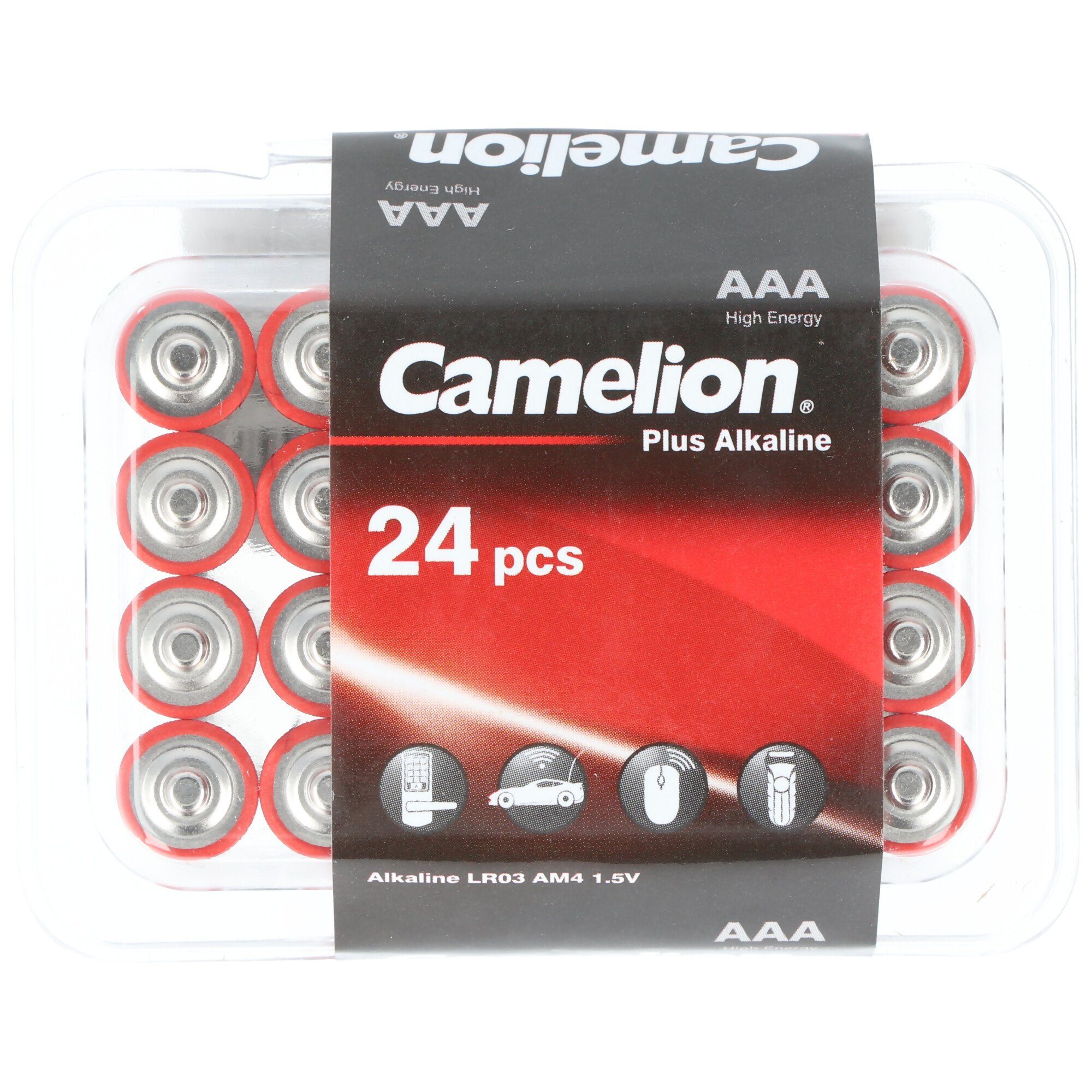 Camelion praktischer Aufbewa 24 Batterien, in Alkaline AAA V) Camelion (1,5 Batterie, Stück Plus