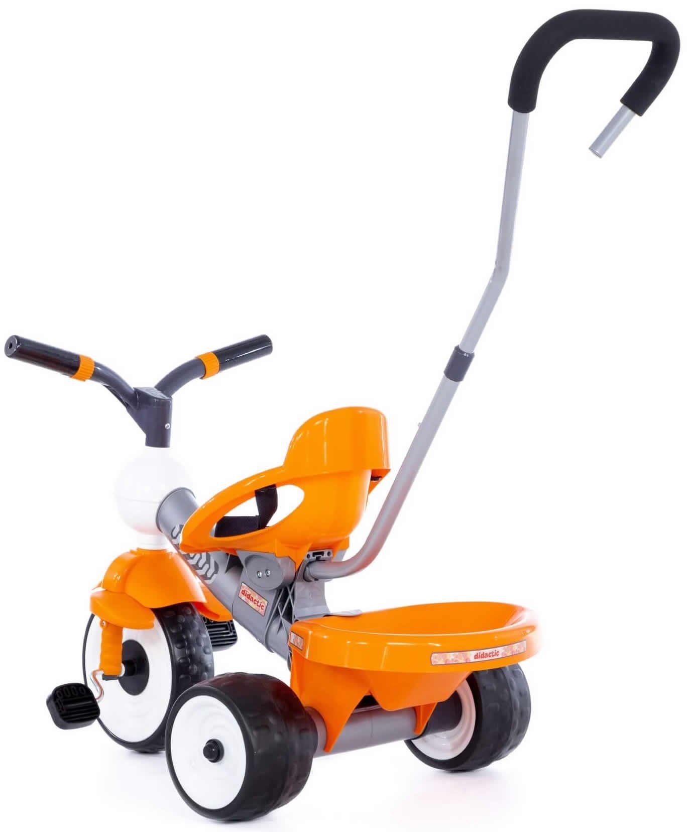 Polesie Dreirad Dreirad Didactic-2 mit Mulde Schubstange Kinder Pedal Tretfahrzeug