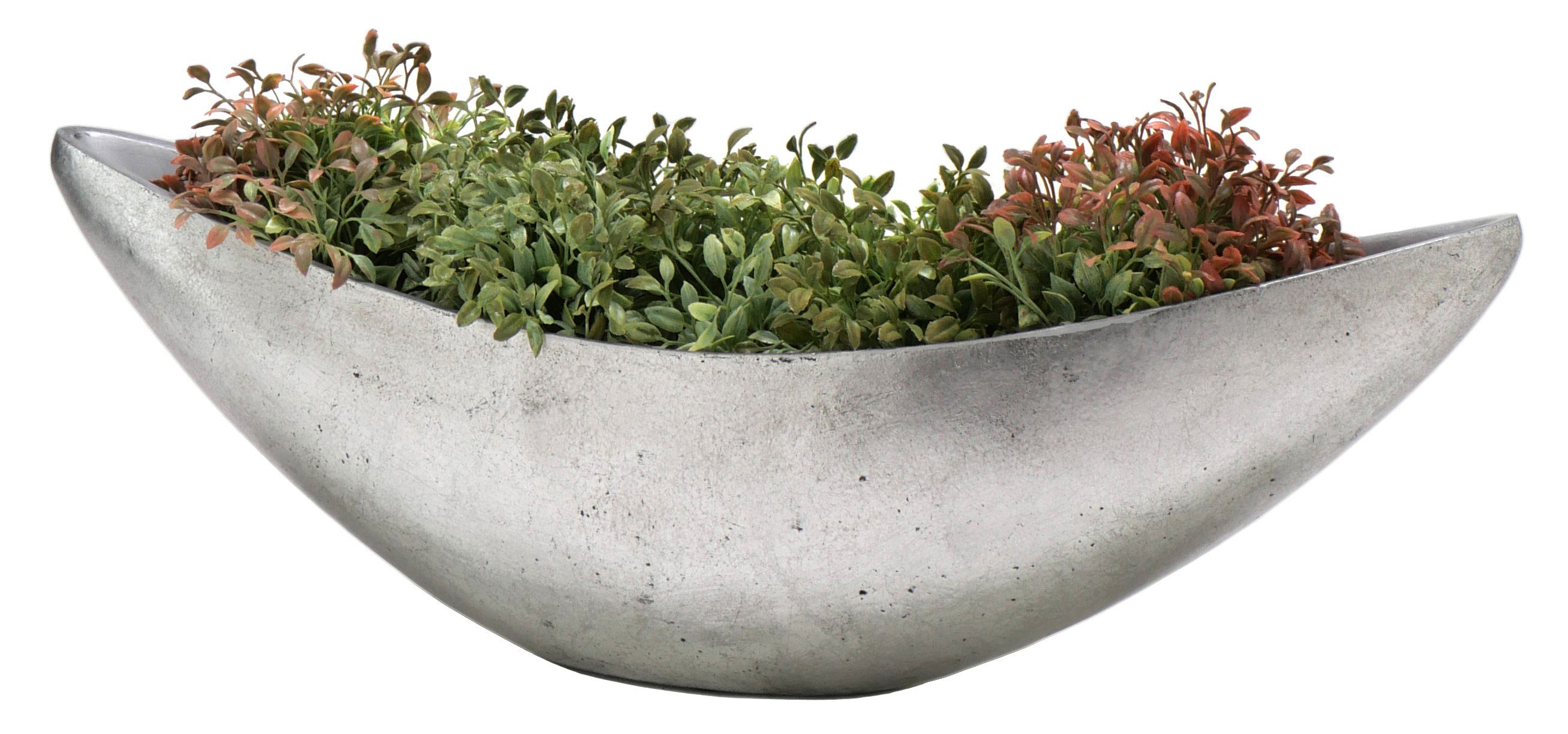Flingora Jardiniere Ivett, Fiberglas - Indoor - Silber - 60 x 18,5 x 18 cm