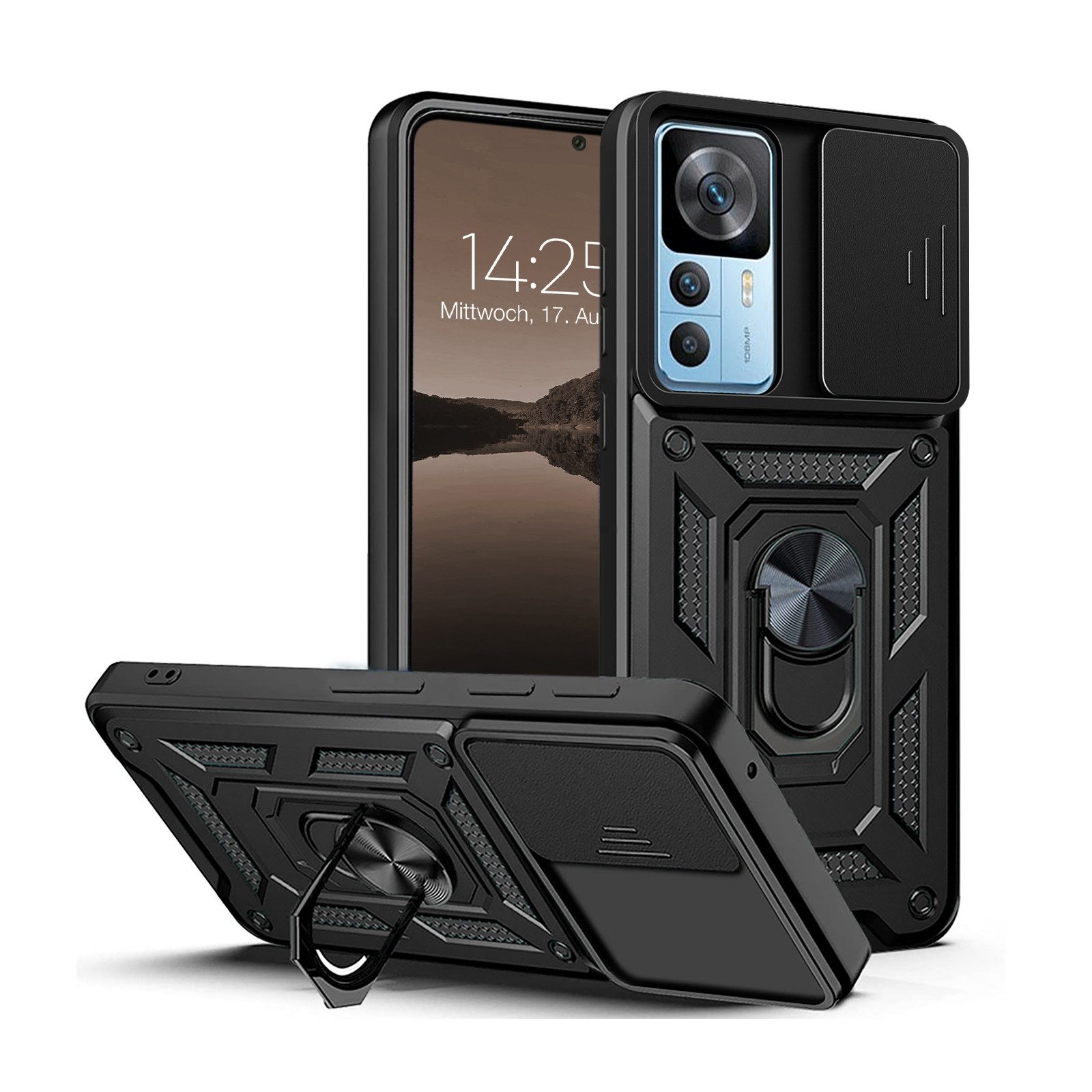 Tec-Expert Handyhülle Outdoor Cover Hülle für Xiaomi 12T / 12T Pro 6.67 Zoll, 6.67", Premium Hülle mit Kameraschutz aus verstärktem Polycarbonat