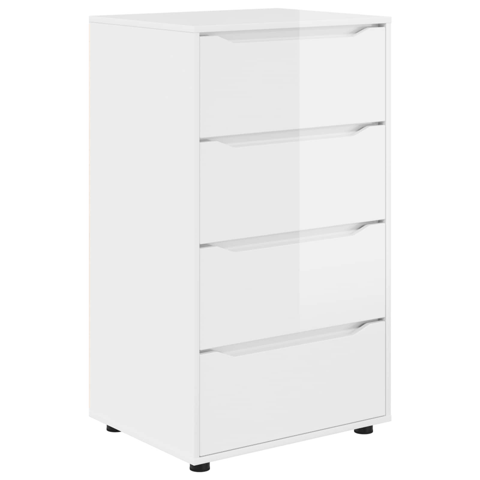 vidaXL Schranksystem Stauraumschränke 60 x 48 x 105 cm Holzwerkstoff Hochglanz Weiß (1-St)
