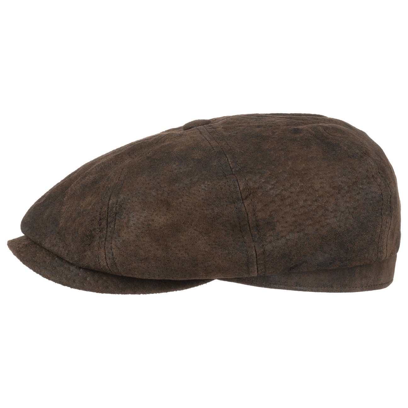 Stetson Flat Cap (1-St) Vintageleder mit Schirm