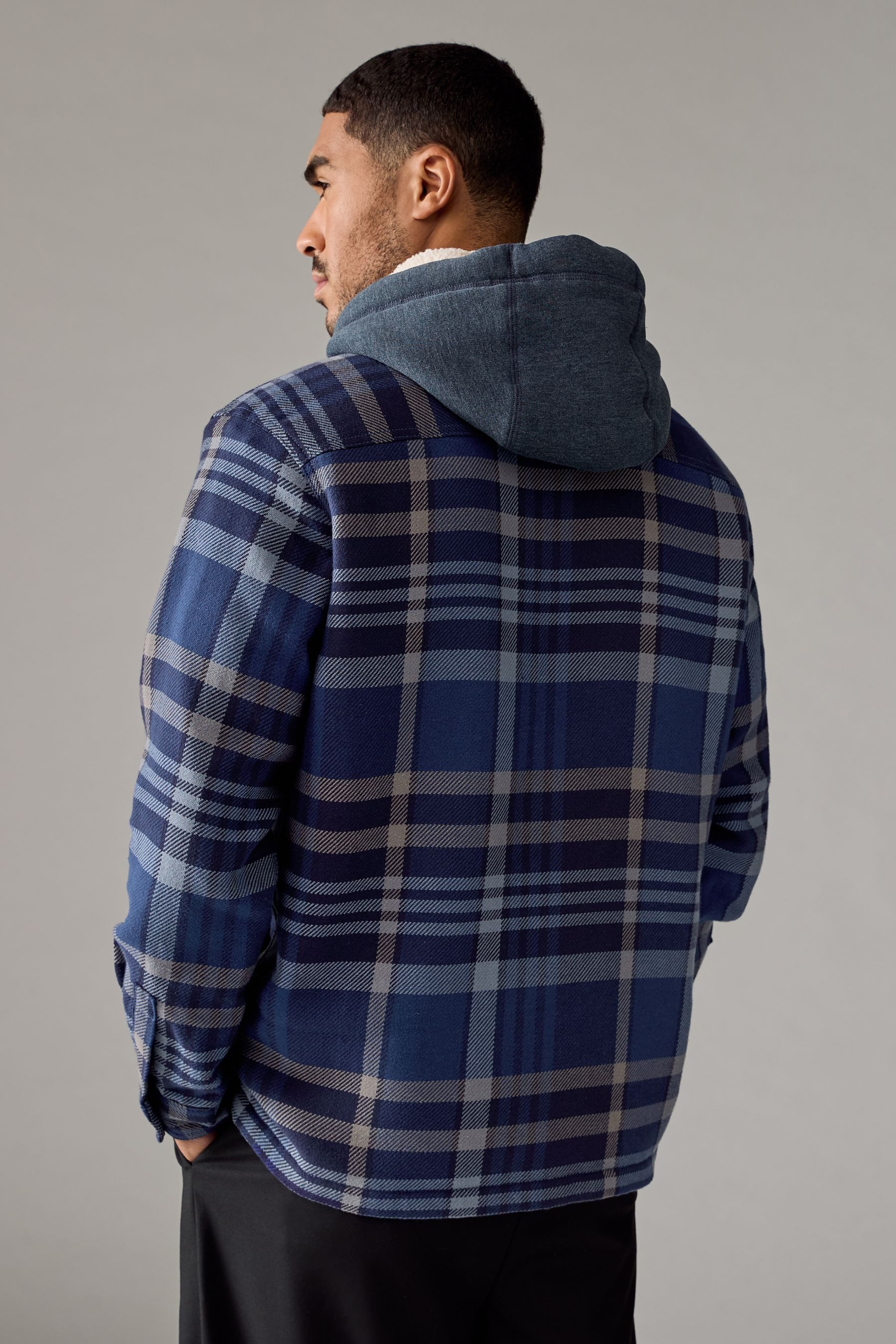Next Hemdjacke Karierte Hemdjacke mit Teddyfutter günstig online kaufen