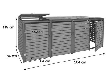 MCW Mülltonnenbox MCW-K14-4XL, Deckel von oben zu öffnen für leichtes Befüllen