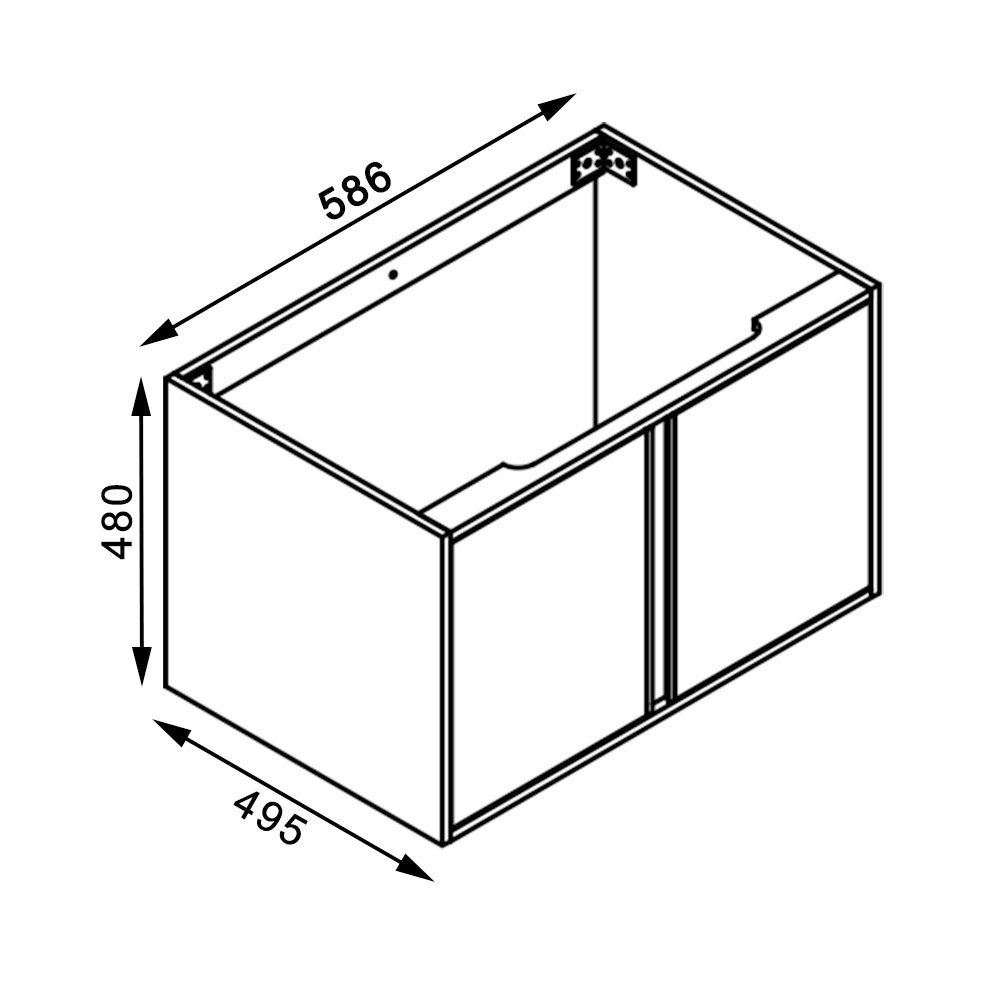 duschspa Waschtisch Unterschrank Waschbeckenunterschrank Hängeschrank Badschrank – Bild 4 von 4