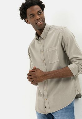 camel active Langarmhemd aus reiner Baumwolle Button-Down