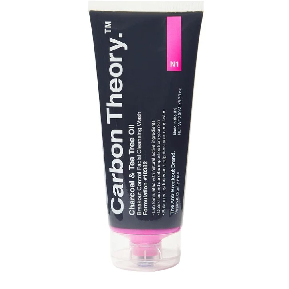Carbon Theory Körperpflegemittel Charcoal & Teebaumöl Breakout Control Gesichtsreinigung 200 ml