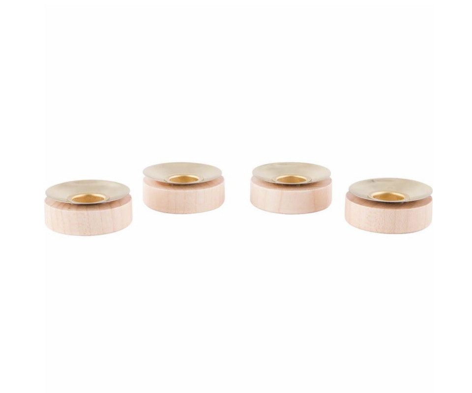 Erzgebirge-Palast Weihnachtspyramide Premium Teelichteinsätze für Kerzen 1,4cm - 4er-Set von Erzgebirge-Pal