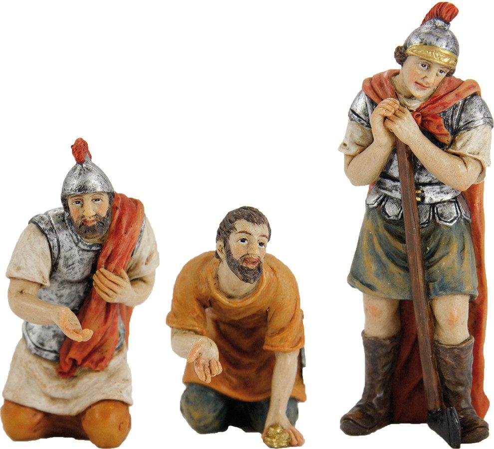 FADEDA Krippenfigur 3x FADEDA Passionsfiguren: Spiel um Kleider Jesu, Höhe in cm: 9