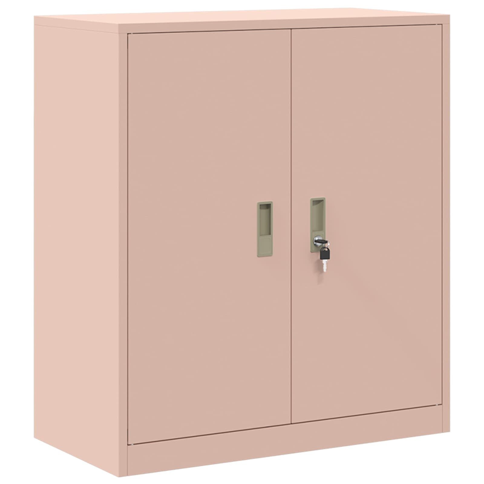 vidaXL Aktenschrank 80 x 40 x 90 cm Aufbewahrungsschrank Rosa 80x40x90 cm Kaltgewalzter St