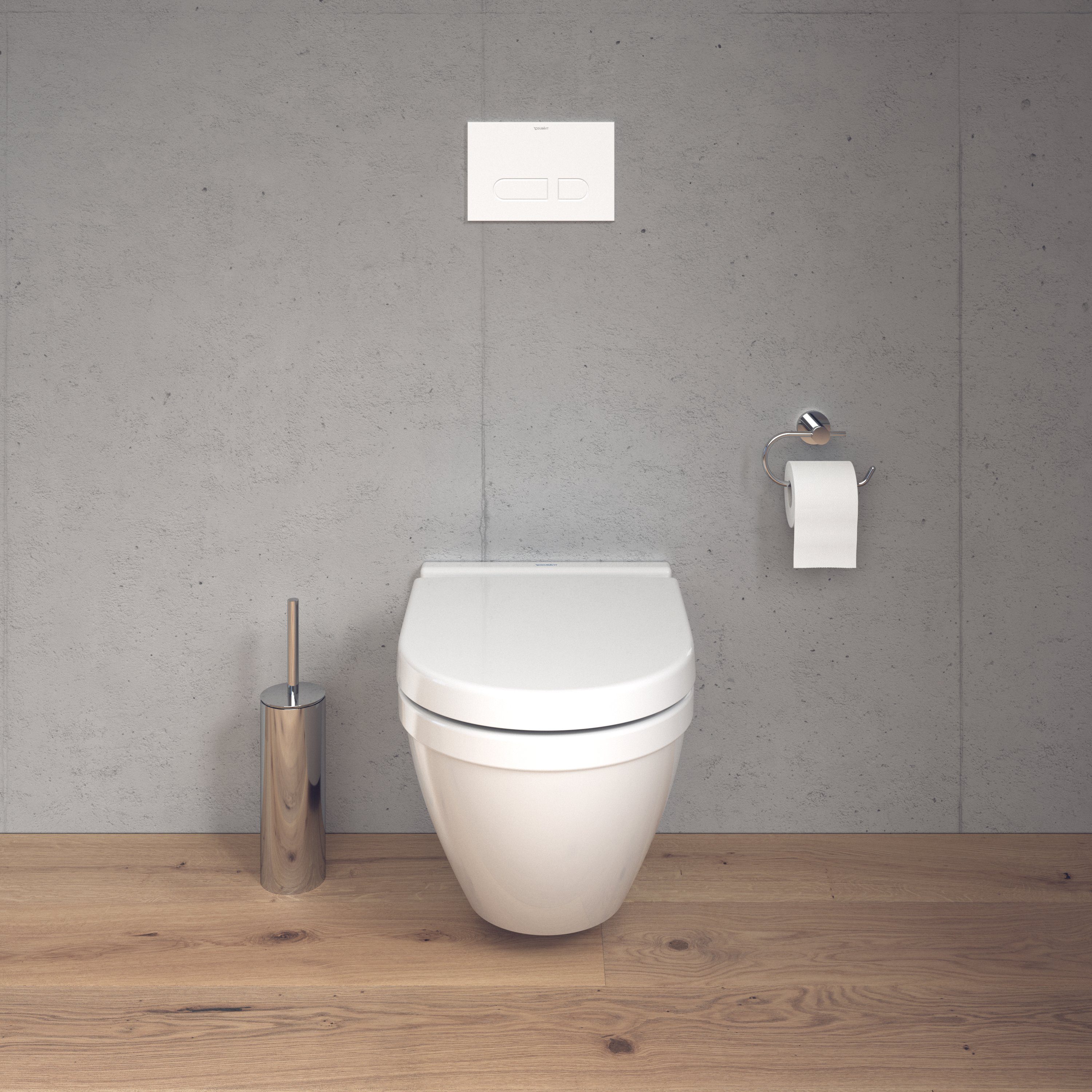 Duravit Tiefspül-WC Starck 3 WC-Set SoftClose Alpinweiß 42000900A1, wandhängend, Komplett-Set, Spülwasserbedarf von 4,5 Liter