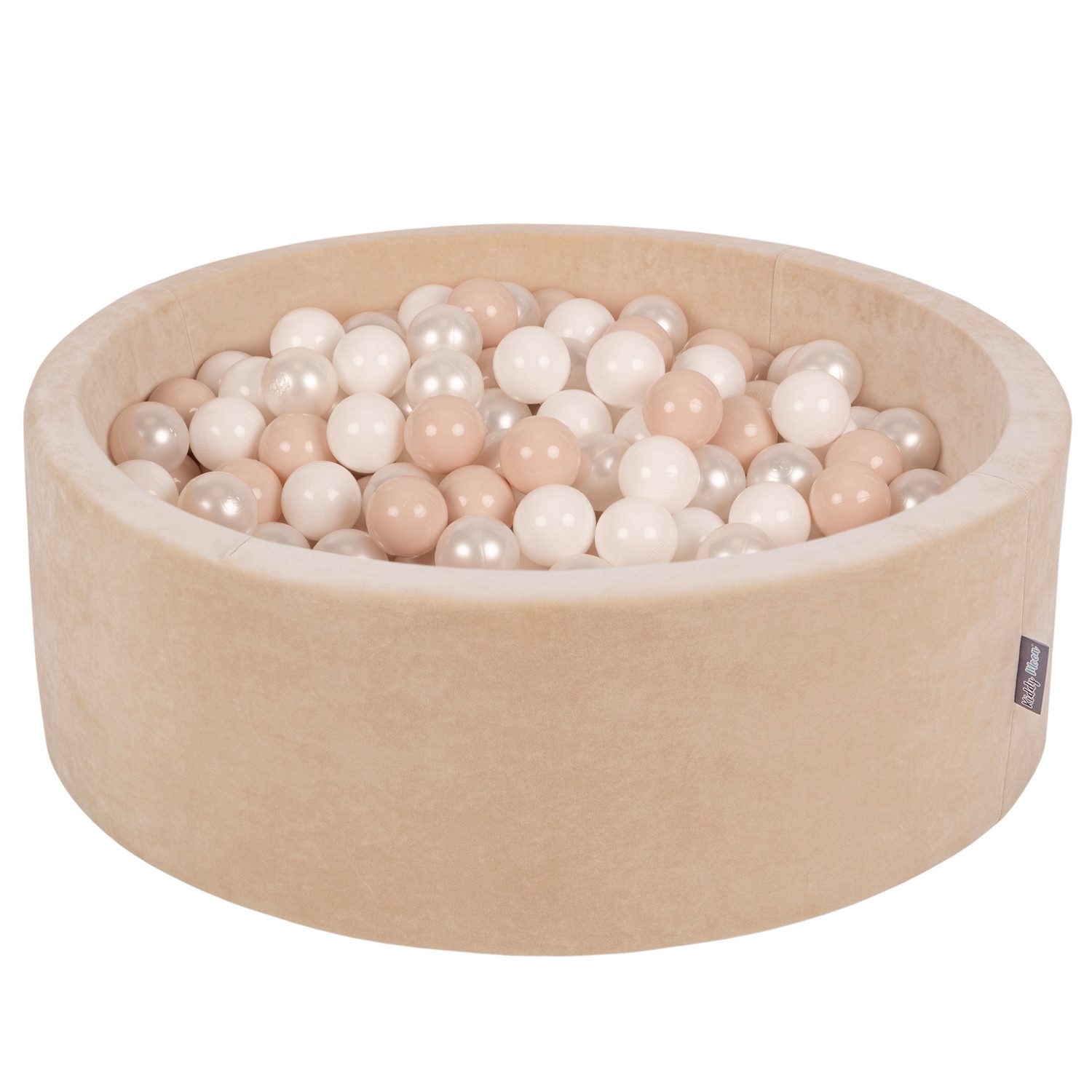 KiddyMoon Bällebad OK30V, (Bällepool mit bunten Bällen, 200-tlg., Bällepool mit bunten Bällen), Samt Bällebad Made in EU