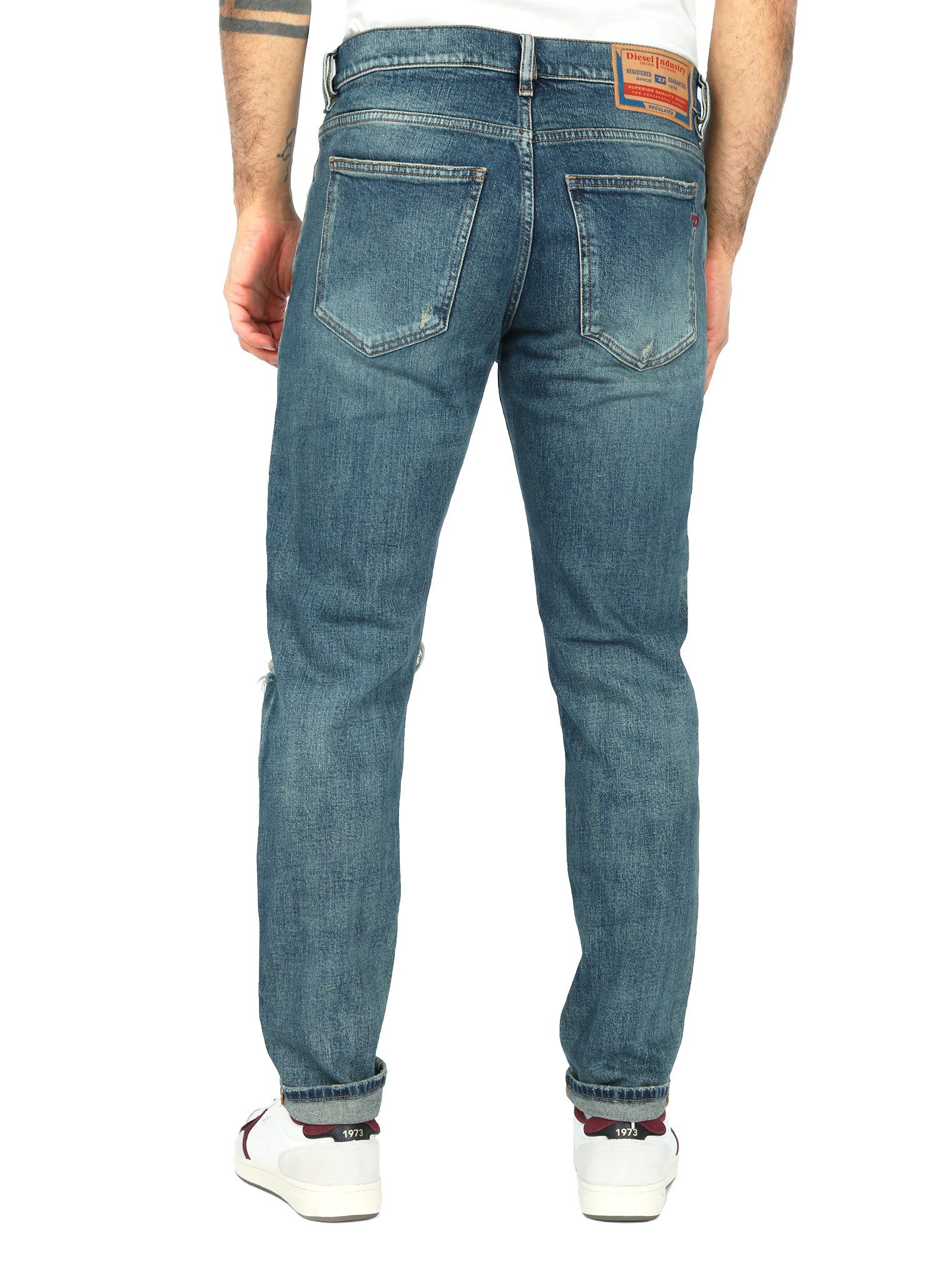 Diesel Slim-fit-Jeans Destroyed Look - 2019 D-Strukt 007M5 - Länge:32 günstig online kaufen