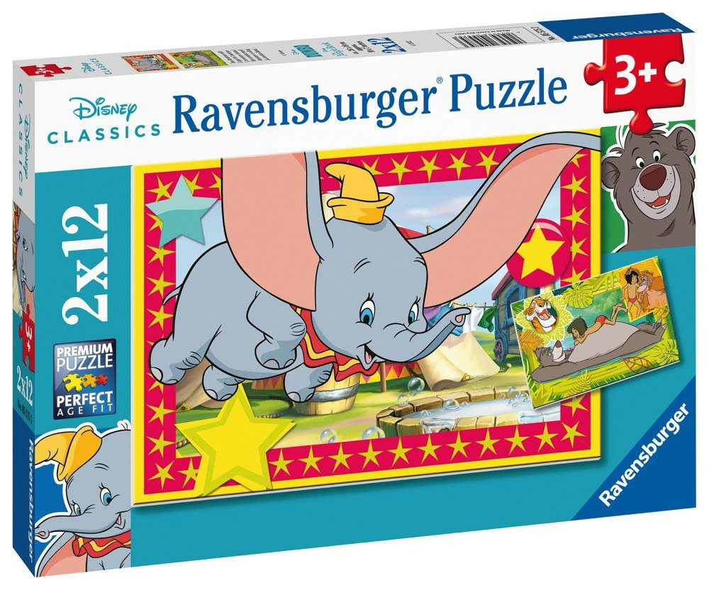 x Puzzle Ravensburger 2 Disney 12 Das 05575, Abenteuer ruft! Teile Puzzle 12 Puzzleteile Classic
