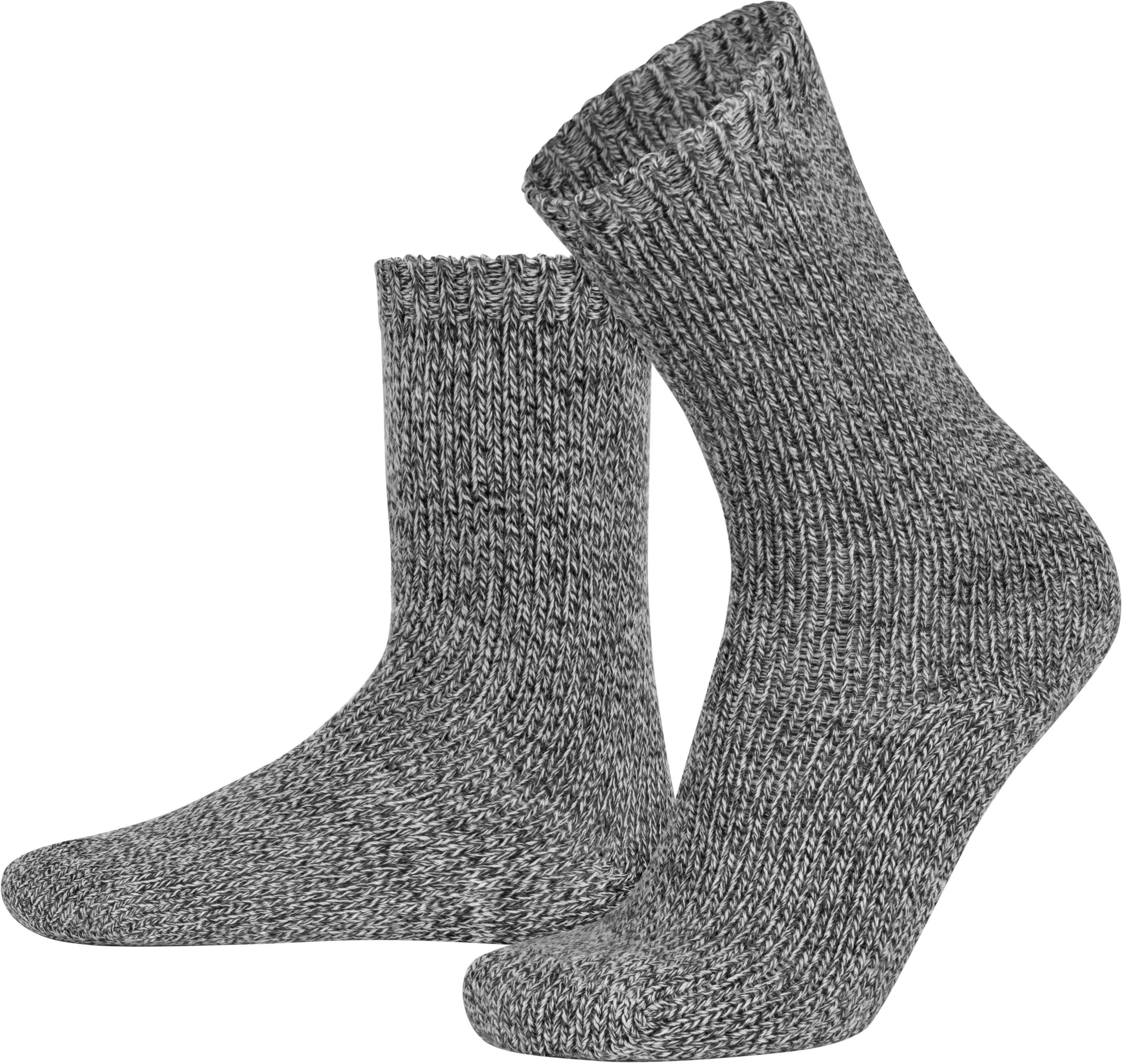 und Die Anthrazit Strickwollsocken Schafwolle Set, Warm normani Wintersocken Paar) Baumwolle Baum- und Schaf- und 2 2 Weich: (2er mit aus Thermosocken