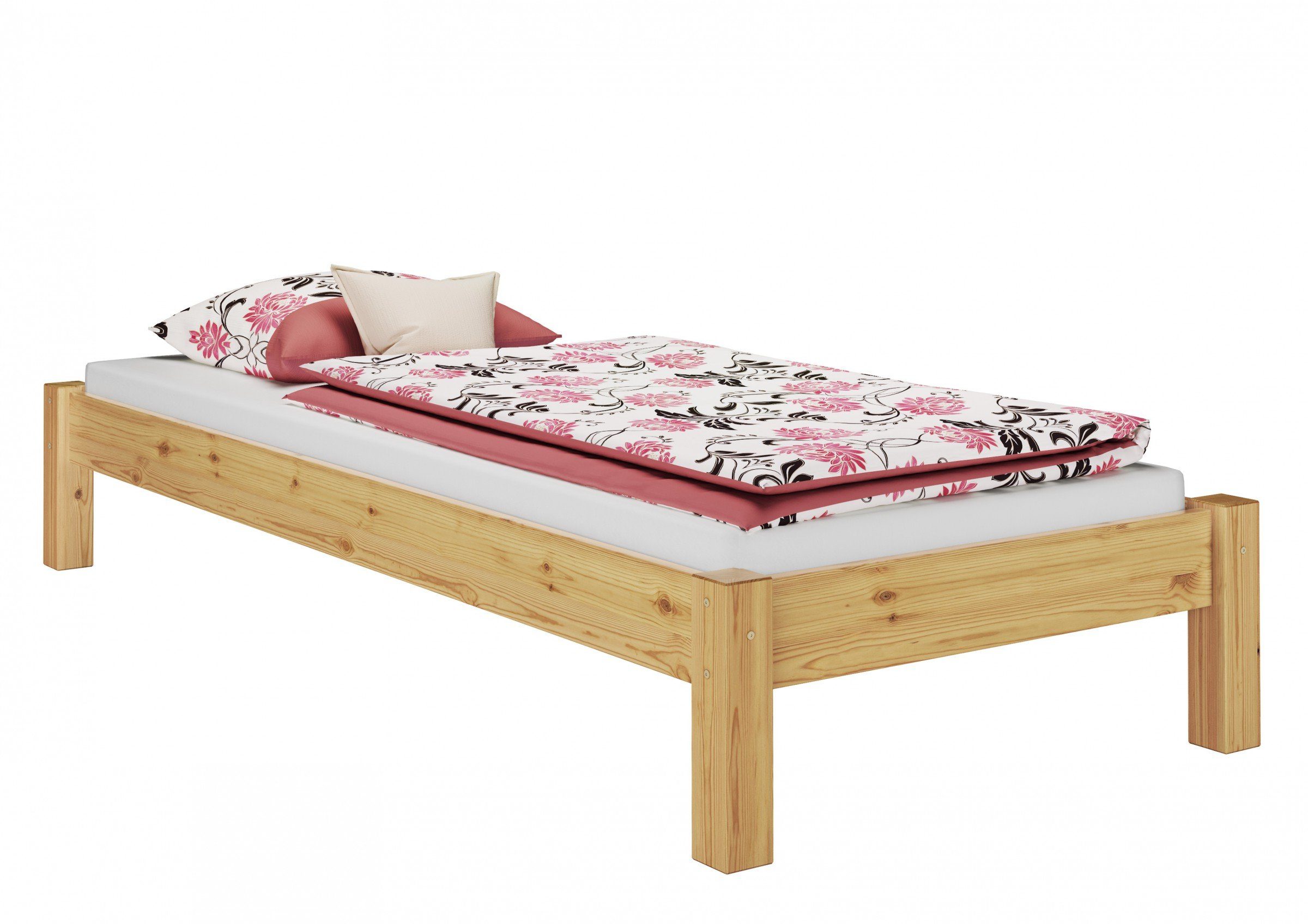 ERST-HOLZ Massivholzbett Futon-Bettgestell 90 x 200 Kiefer Massivholz, Kief günstig online kaufen