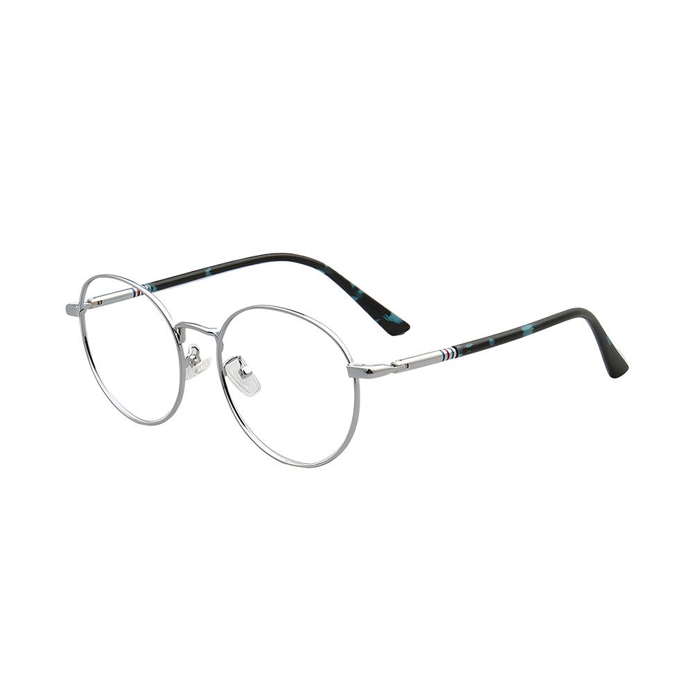 Brille Damen Herren Ohne Sehstärke Anti Blaulicht Metall Rundrahmen