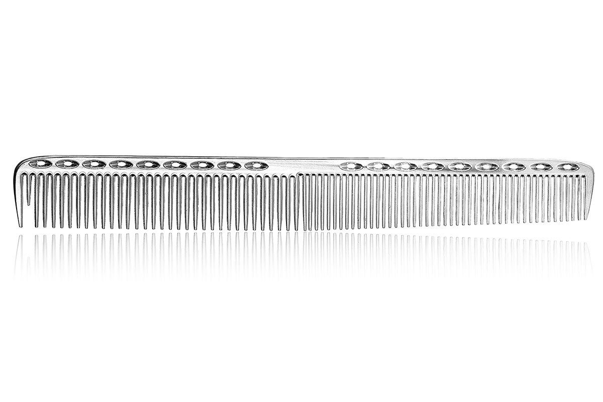 Kosmetex Haarkamm Haarschneidekamm, Aluminium Frisieurkamm, 21,5 cm