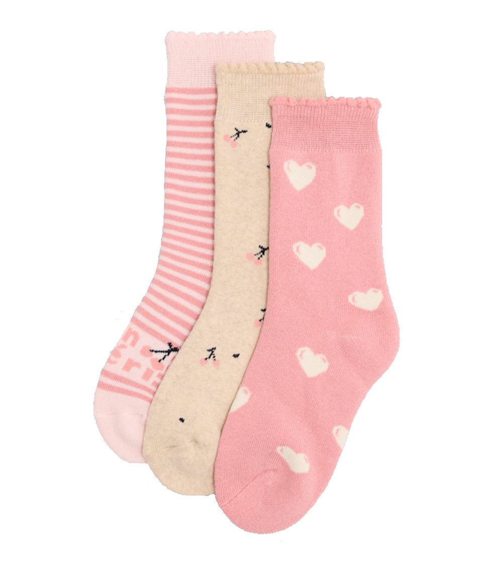 YSABEL MORA Thermosocken Ysabel Mora 3er Pack Mädchen Thermosocken Strümpfe Ringel Kirsche (3-Paar)