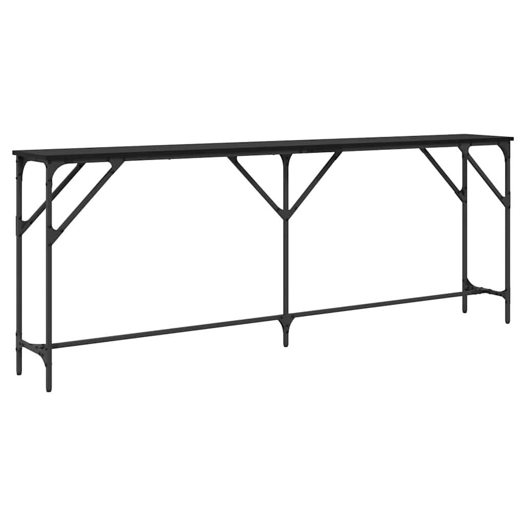 vidaXL Beistelltisch Konsolentisch Schwarz Eichen-Optik 200 x 29 x 75 cm (1-St)