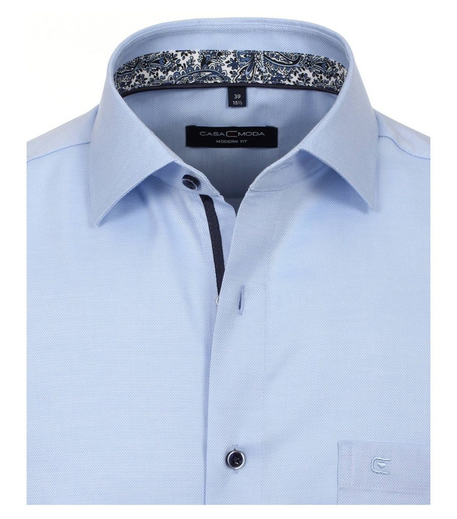 CASAMODA Langarmhemd Mit Brusttasche, Kentkragen, Patch im Kragen günstig online kaufen