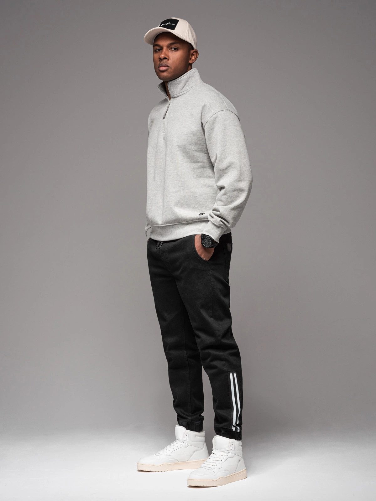 OMBRE Jeggings Herren-Jogginghose aus Denim mit Streifen günstig online kaufen