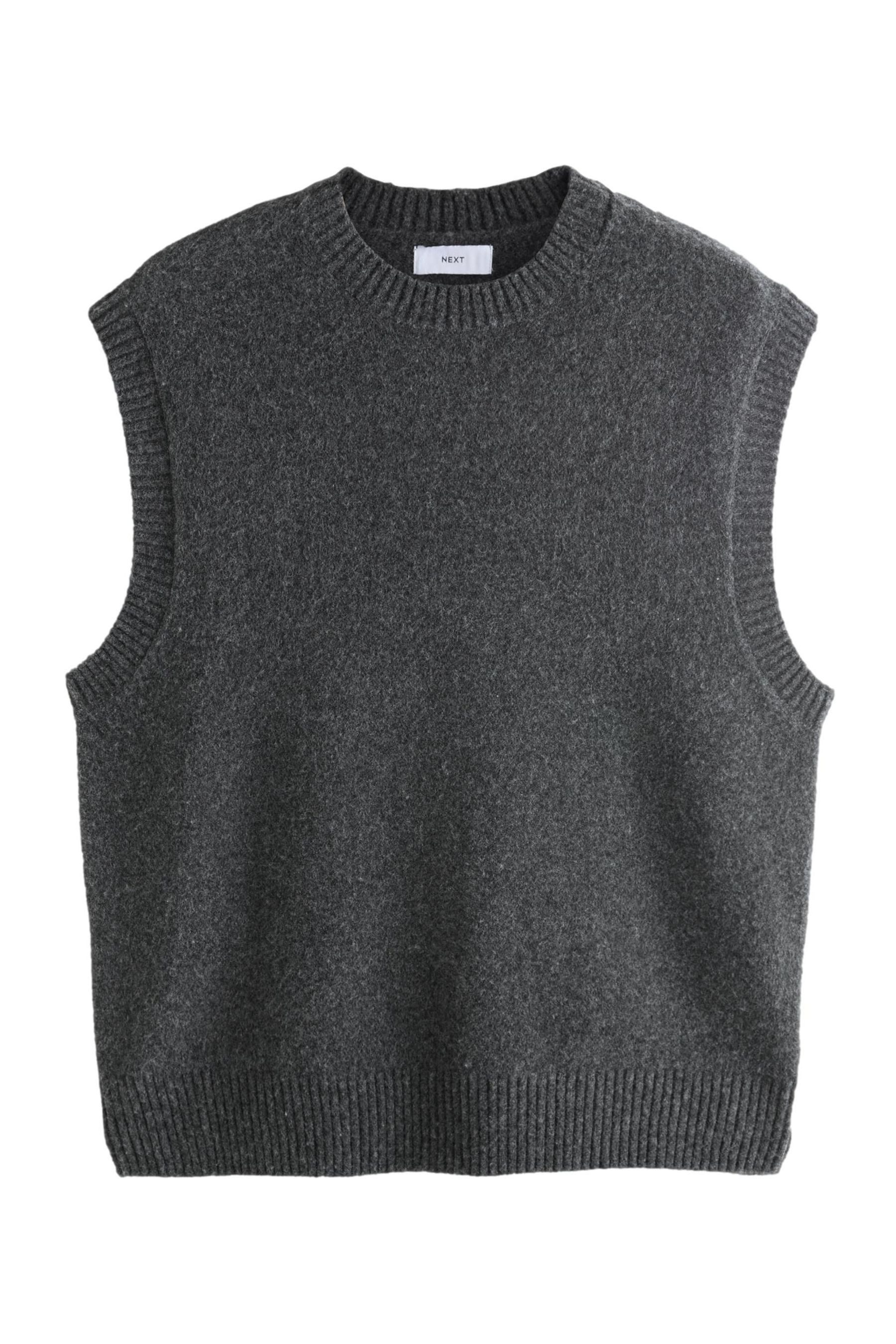 Next Trägertop Strickpullunder mit Rundhalsausschnitt und Wolle (1-tlg)