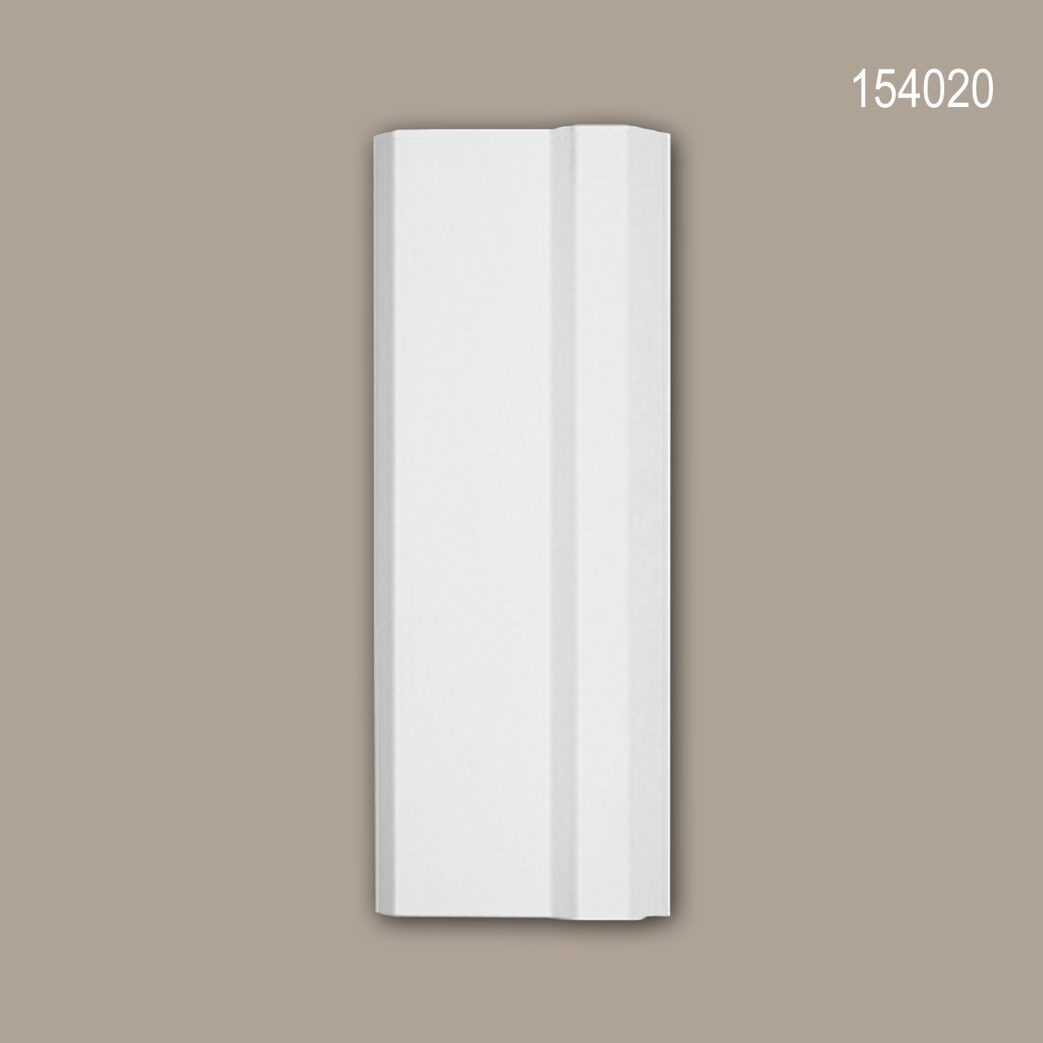 Profhome Wanddekoobjekt 154020 (Türumrandung Sockel, 1 St., Türdekoration, Stuckdekor, Dekorelement, Sockel, 25 x 9,5 cm), weiß, vorgrundiert, Stil: Zeitlos / Klassisch