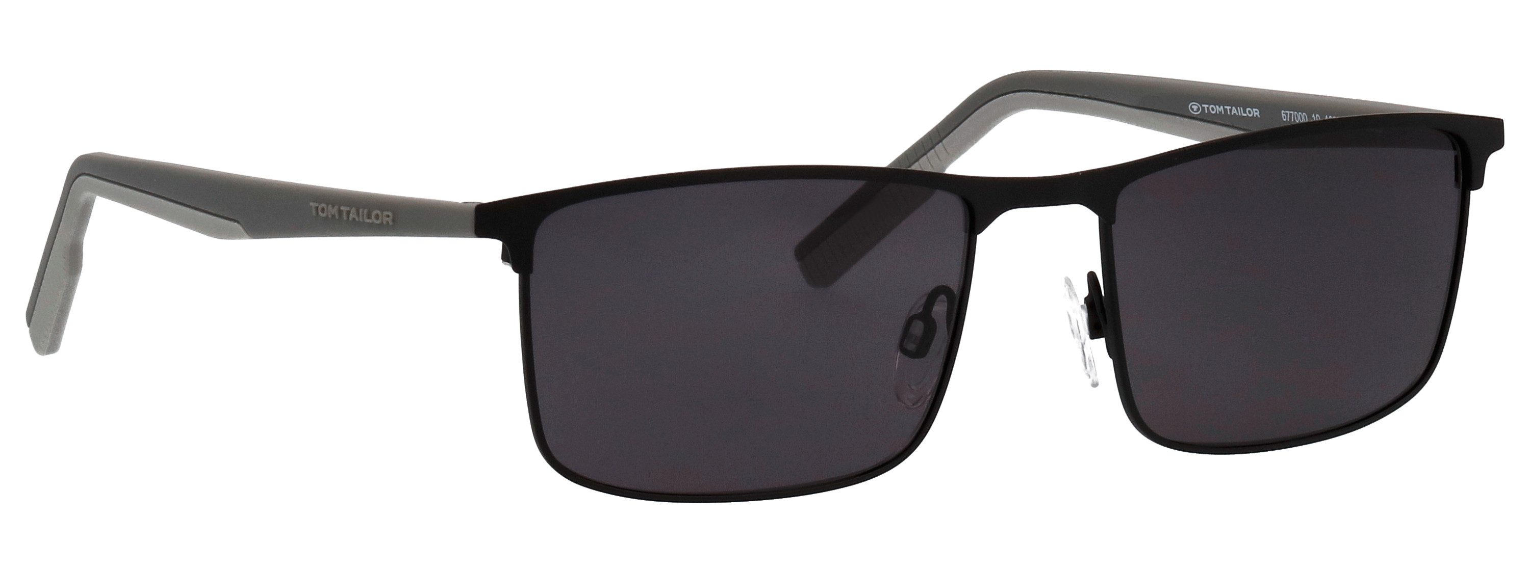 TOM TAILOR Sonnenbrille Modell 677000 Form Karree/Eckig, Logoschriftzug auf Bügel, Kombifassung