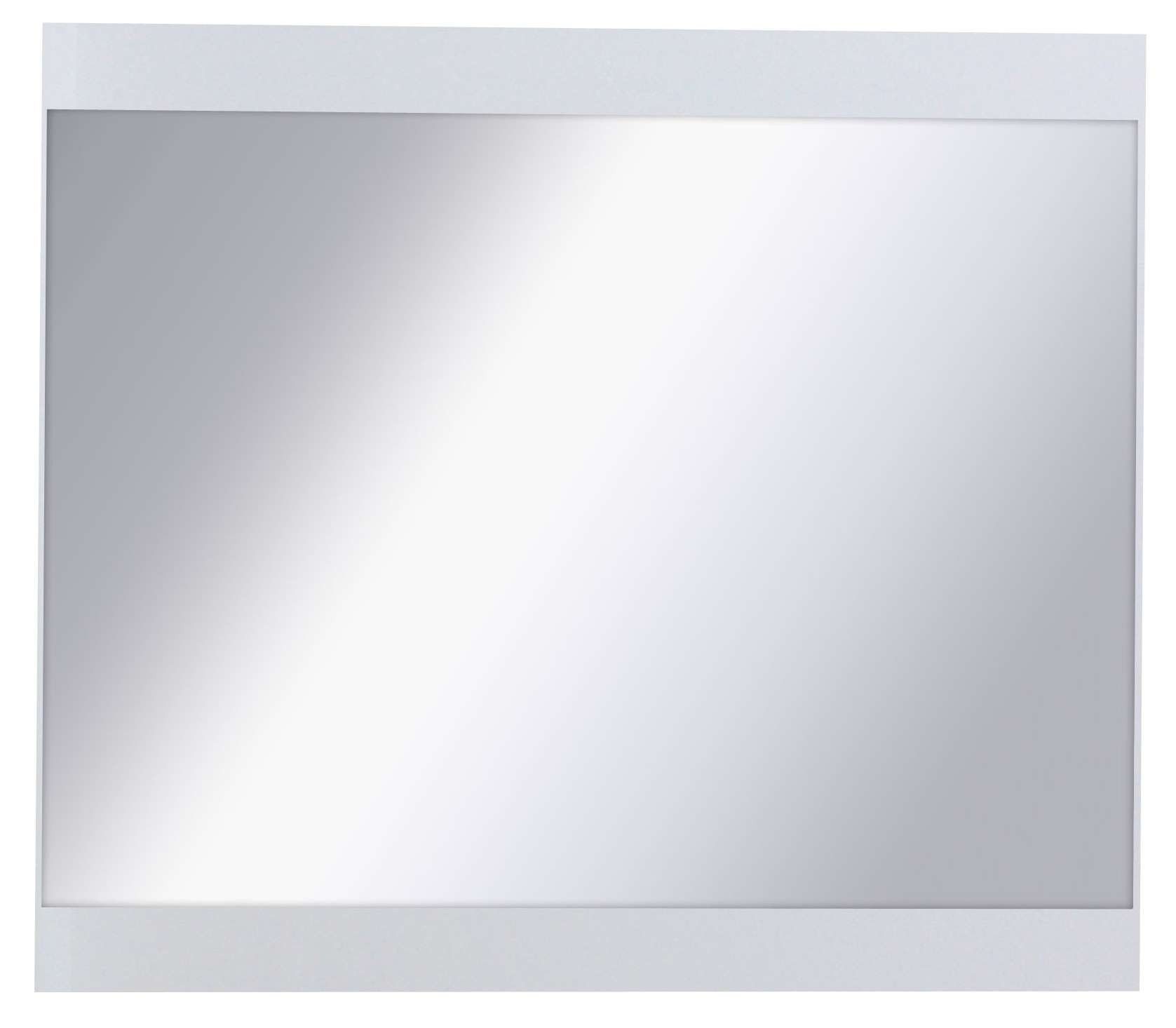 Home affaire Wandspiegel LANDERY Wandspiegel mit Rahmen, weiß hochglänzend, 77cm x 68cm (1-St), moderner Spiegel, rechteckig