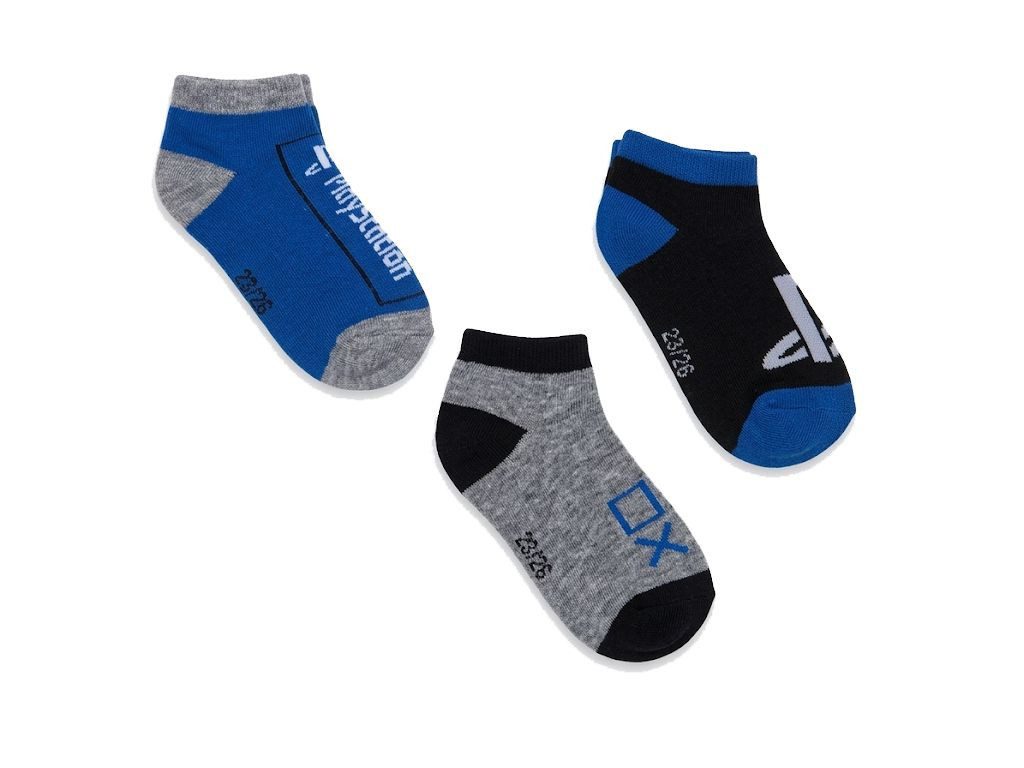Playstation Sneakersocken PlayStation Sneaker Socken 3er Set Kinder Gaming Größen 23–38