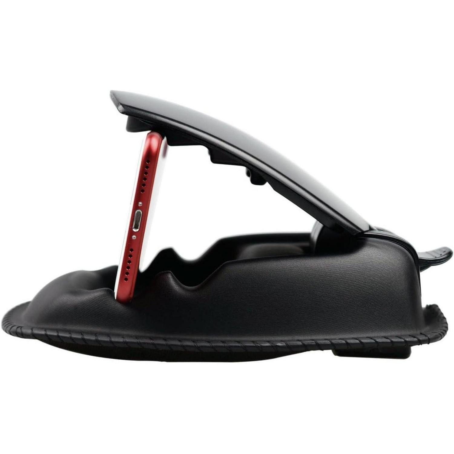 LuxusKollektion Navigationsgeräte-Halterung Handyhalterung Auto Armaturenbrett GPS 2in1 Schwarz mit dickem Silikon – Bild 3 von 5