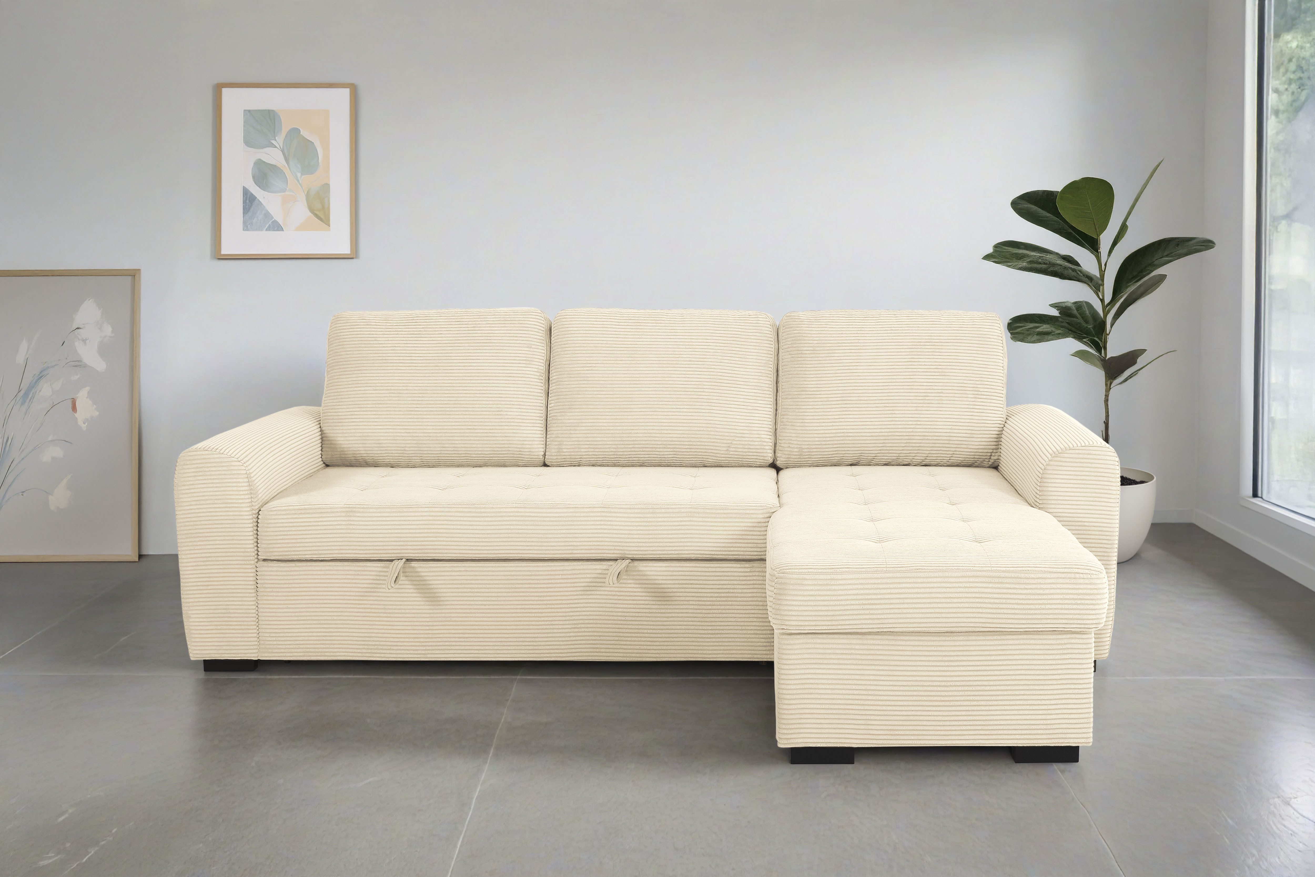 Trends by HG Ecksofa Poll L-Form, B: 245 cm, mit Schlaffunktion & Bettkasten