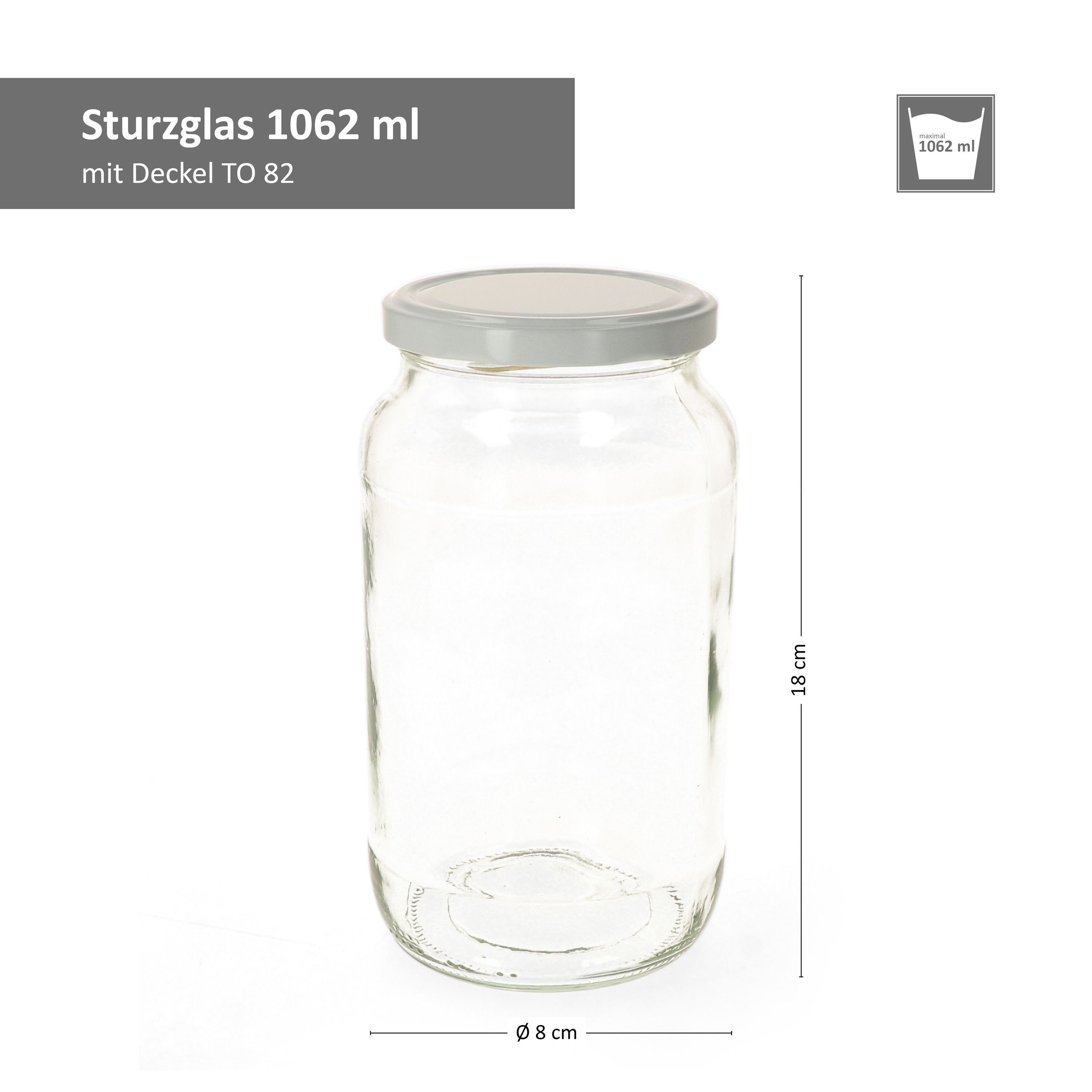 Set 1062 6er Weißer Rezeptheft, 82 ml Rundglas To Deckel Einmachglas Glas MamboCat incl.