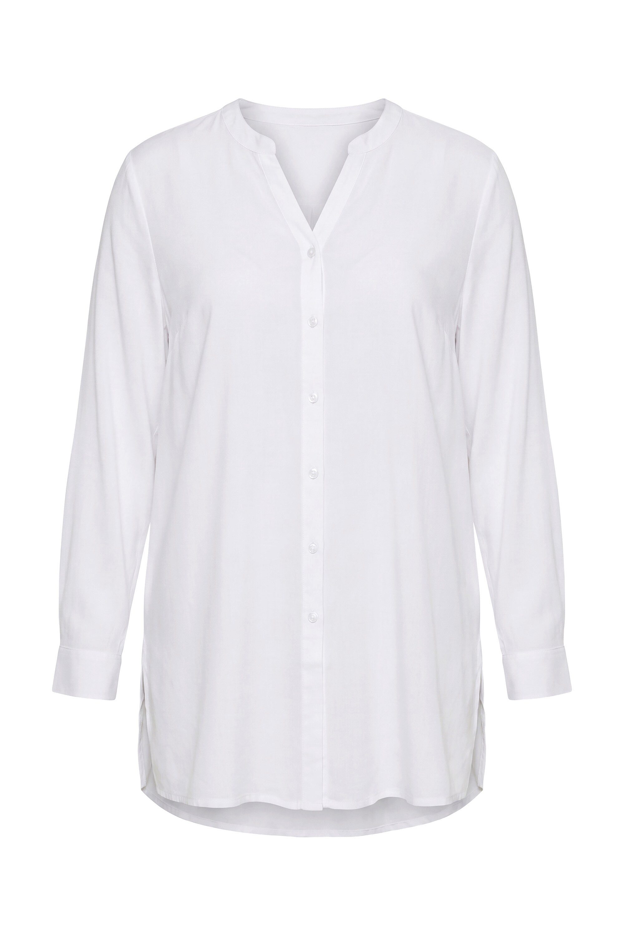MIAMODA Longbluse Bluse A-Linie Tunika-Ausschnitt Seitenschlitze – Bild 2 von 3